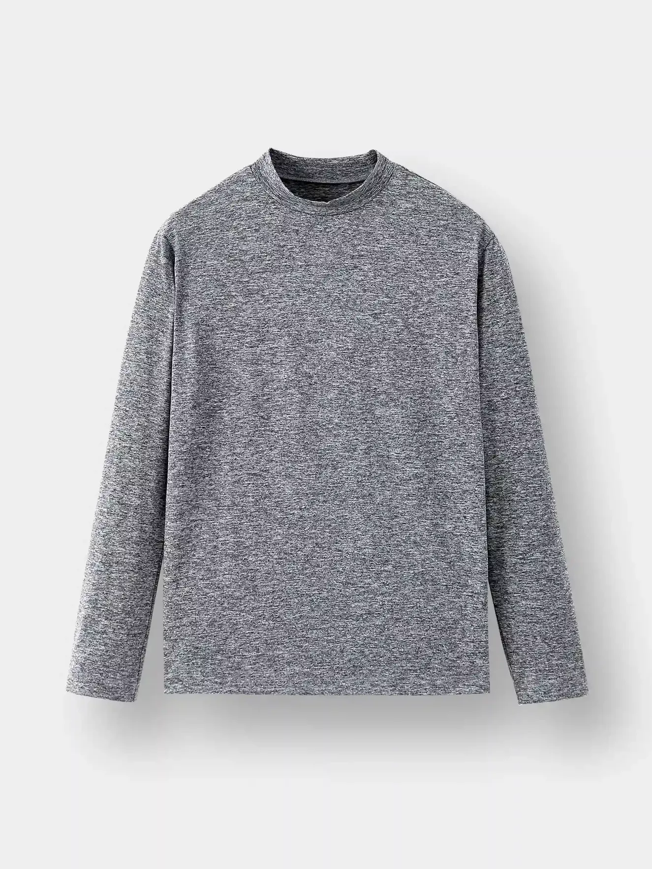 Áo Giữ Nhiệt Nam 5S Fashion Cổ 3 Phân Melange AGN24004