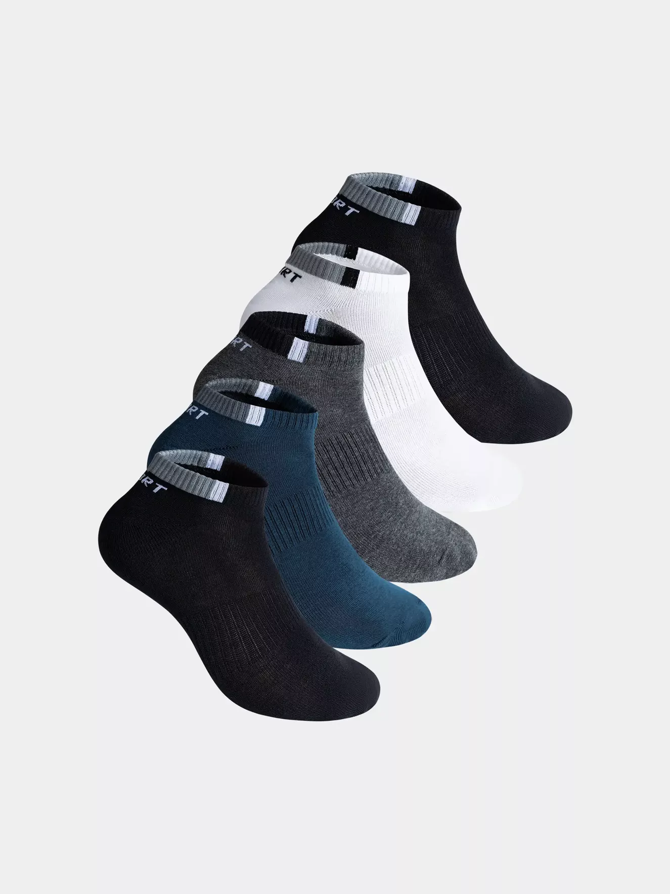 Combo 5 Đôi Tất Nam 5S Fashion Cổ Ngắn Chất Cotton 5C-Y0TAT24009