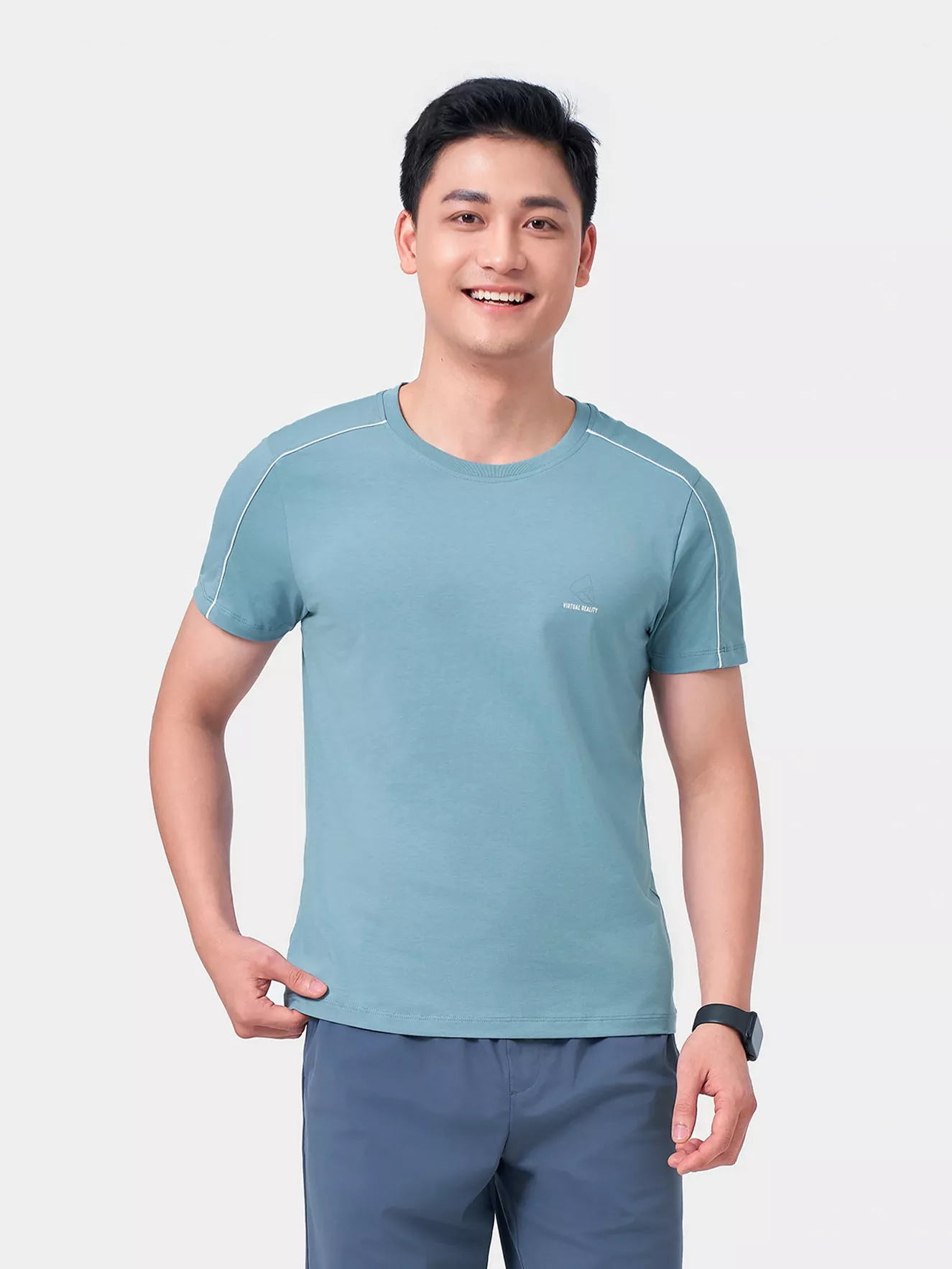 Áo Thun Nam Ngắn Tay 5S Fashion Virtual Reality Slimfit ATS24045