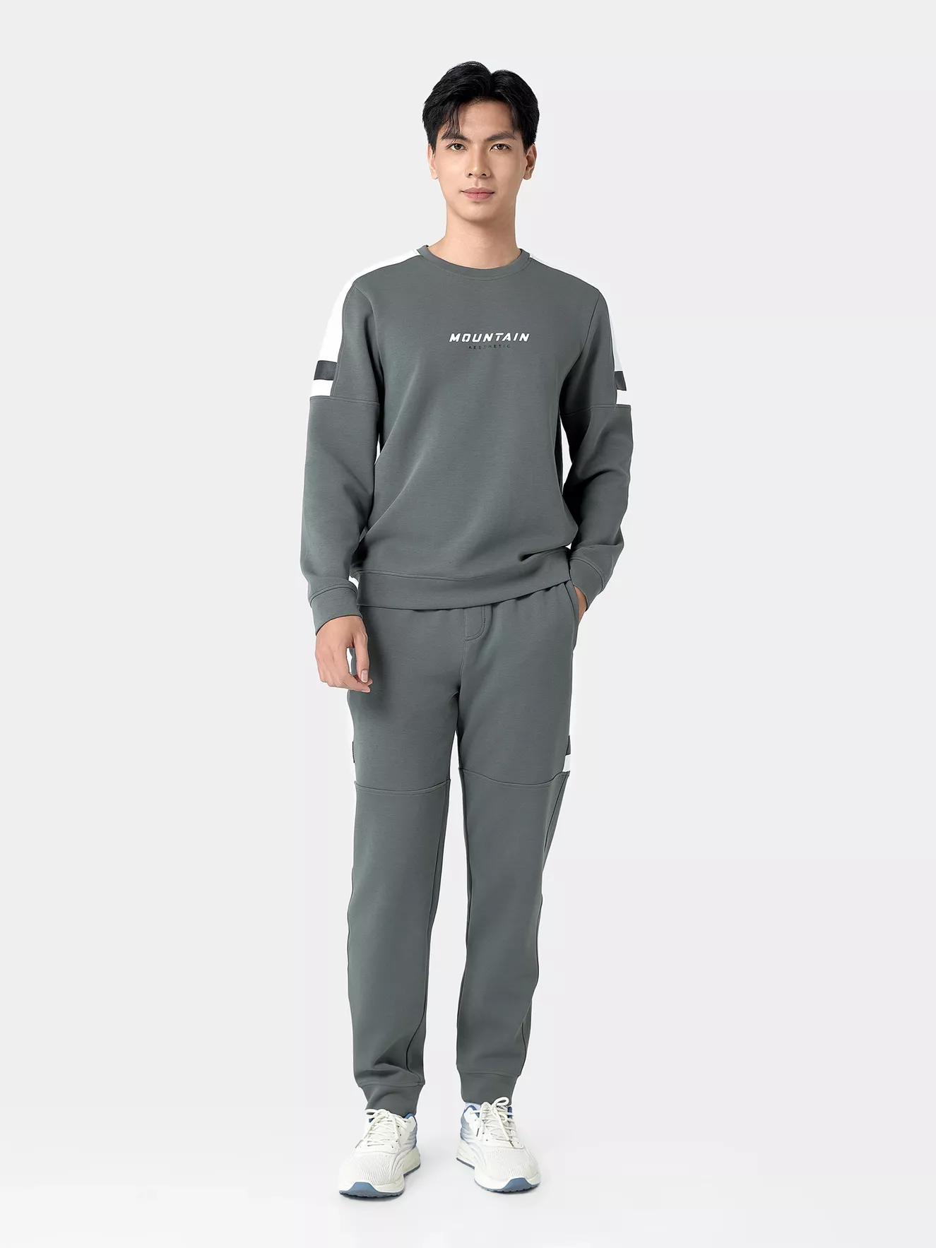 Bộ Quần Áo Nỉ Nam 5S Fashion In Chữ Can Phối BNI24004