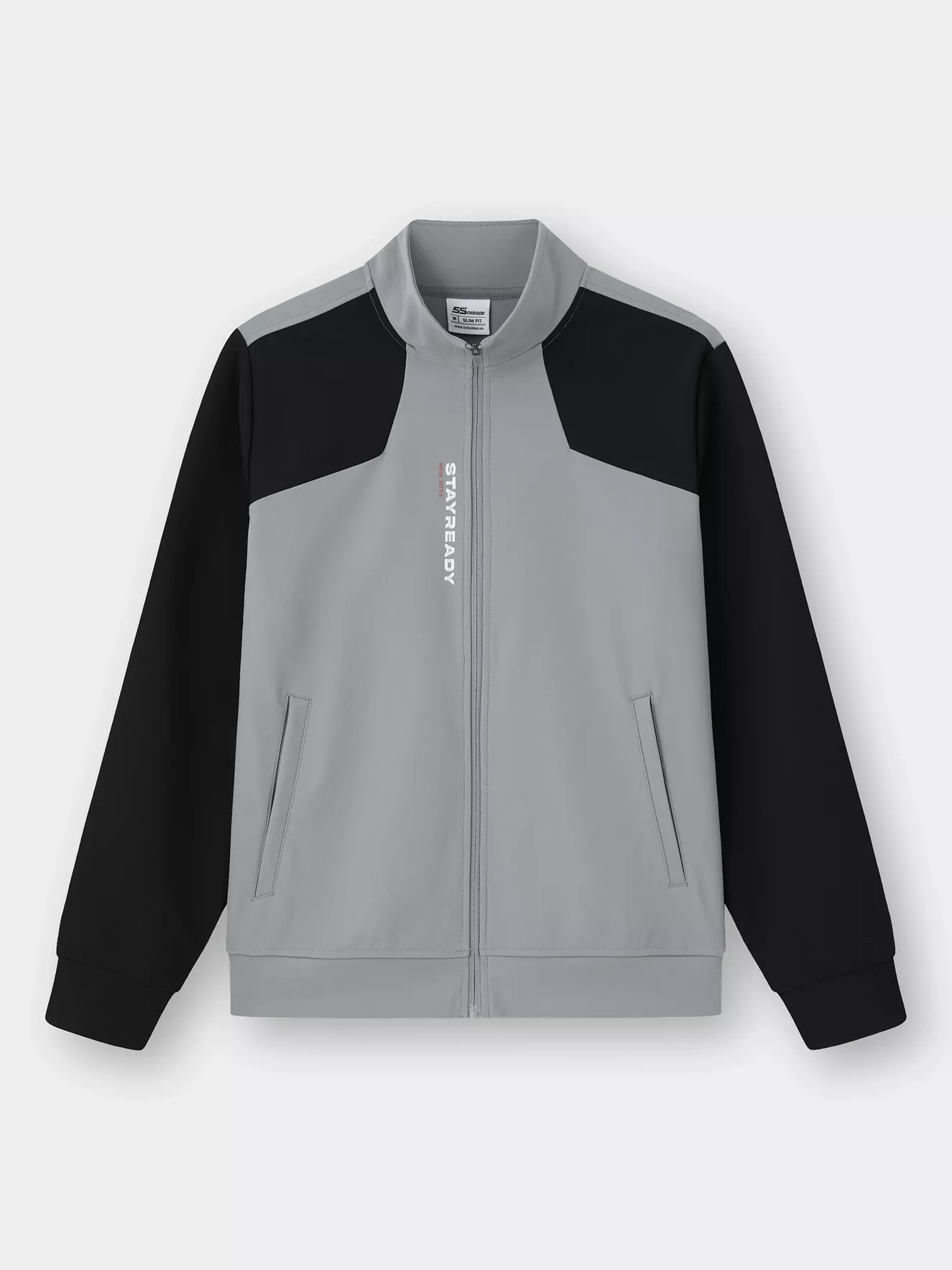 Áo Nỉ Khóa Cổ Trụ Nam 5S Fashion Can Phối Slimfit MBAKN25017