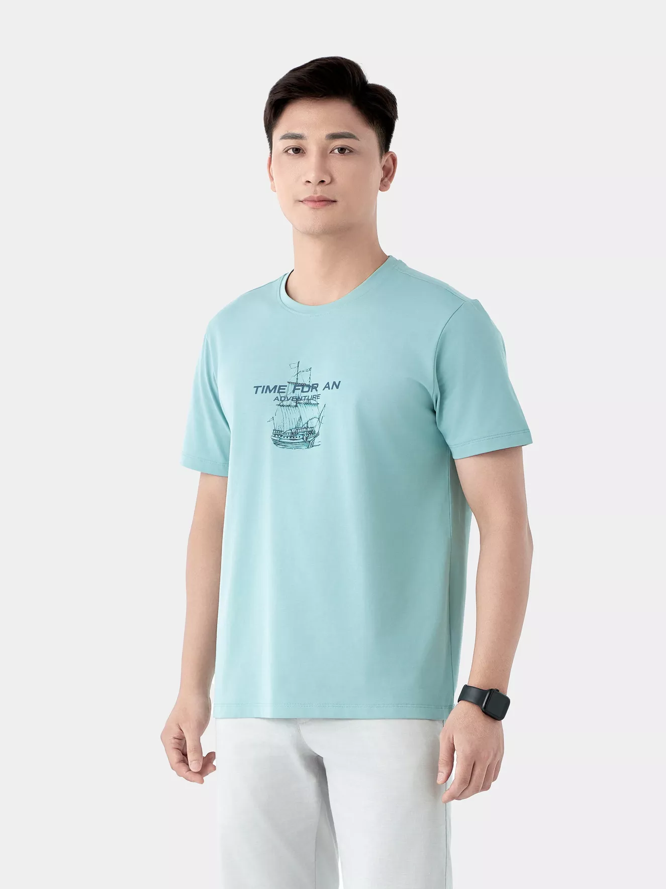 Áo Thun Nam Ngắn Tay 5S Fashion Cotton Casual ATS24026
