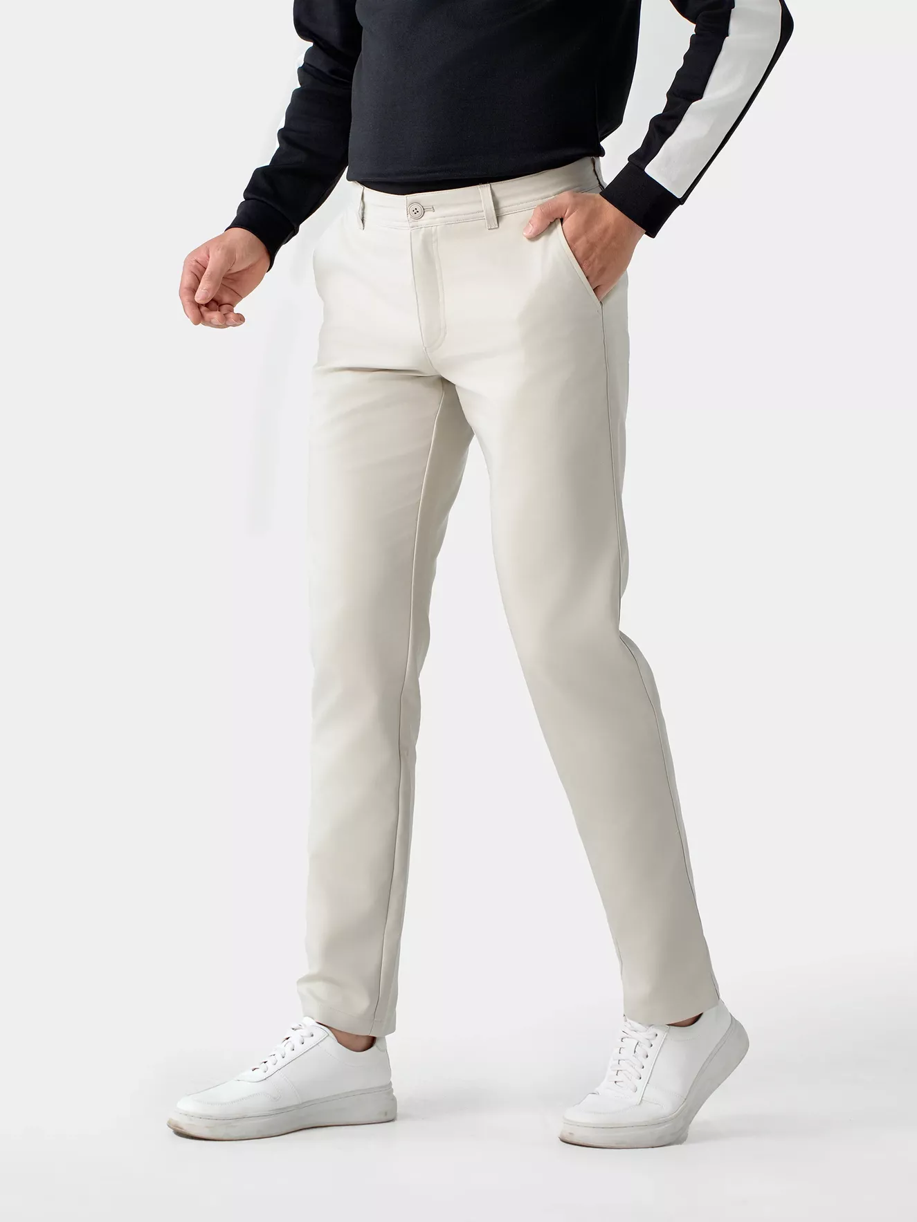 Quần Dài Nam Kaki 5S Fashion Trơn Phom Regular QKK24110