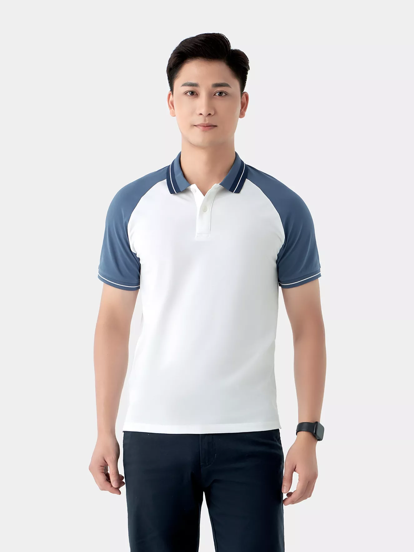 Áo Polo Nam 5S Fashion Tay Raglan Slimfit APC24041