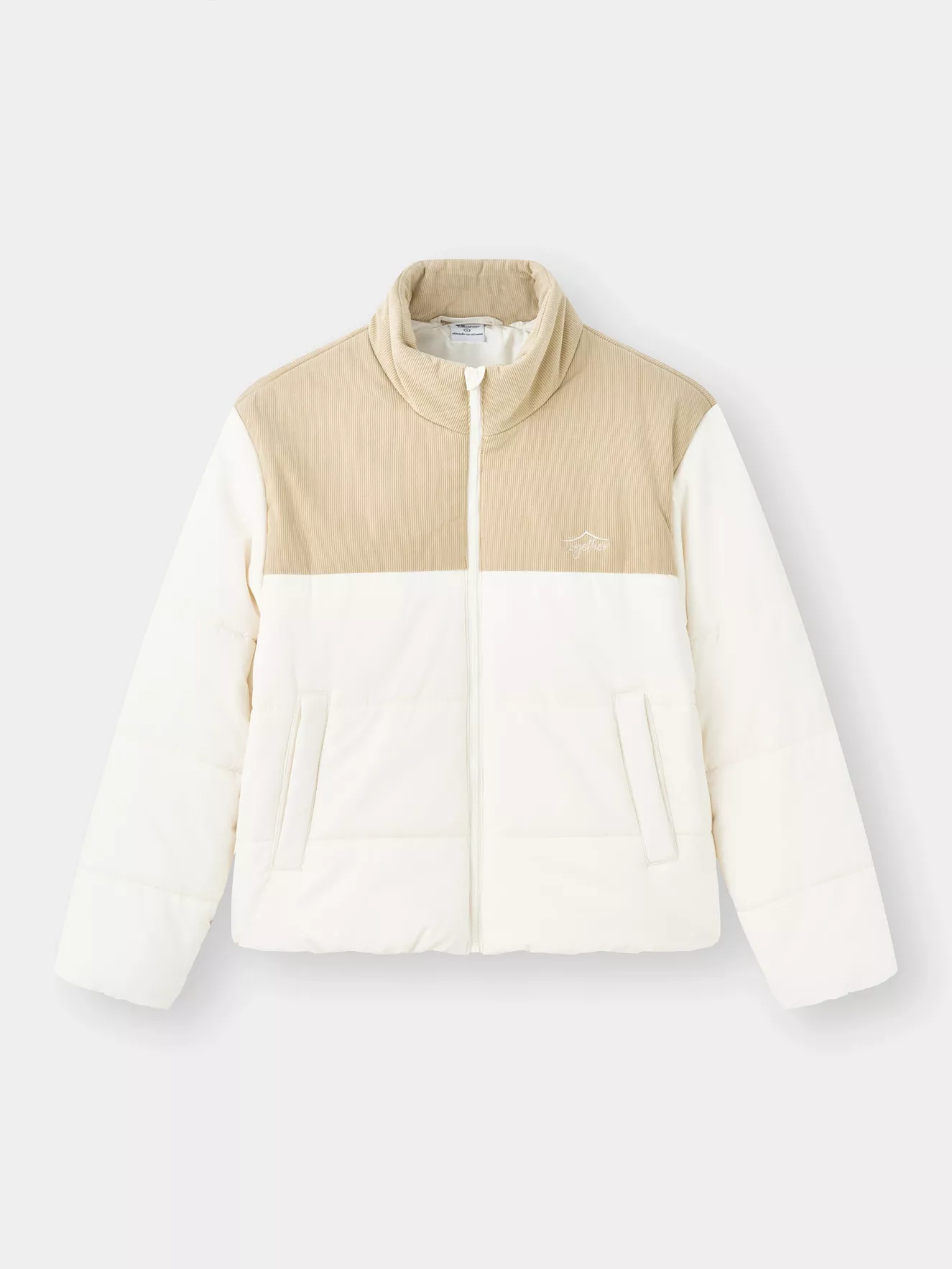 Áo Phao Nữ Can Phối Nhung Cổ Trụ 5S Fashion Phom Slimfit W0PHF25001