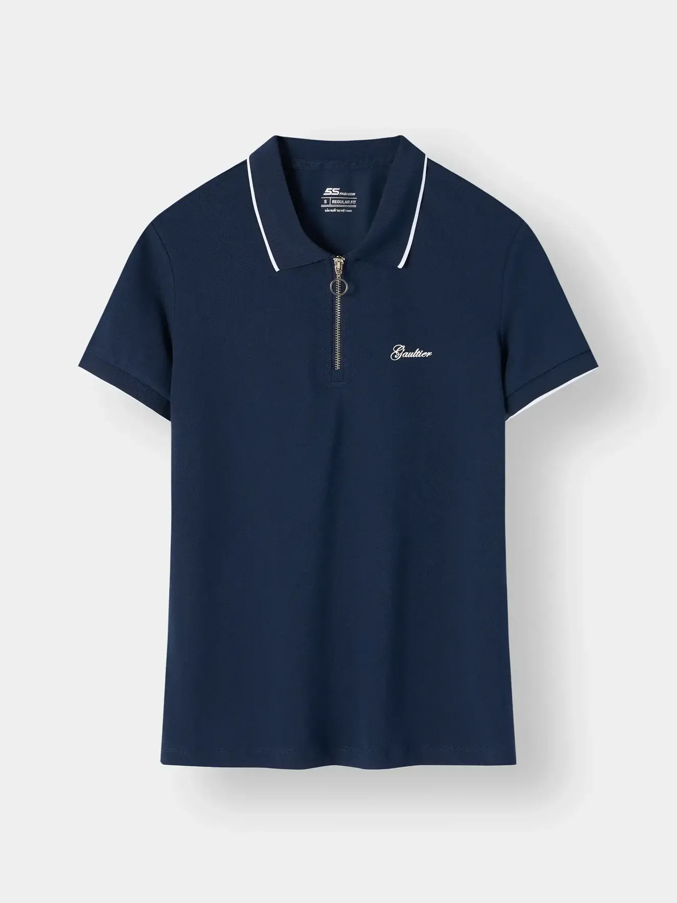Áo Polo Nữ 5S Fashion Cổ Zipper Phom Regular M0APC26007