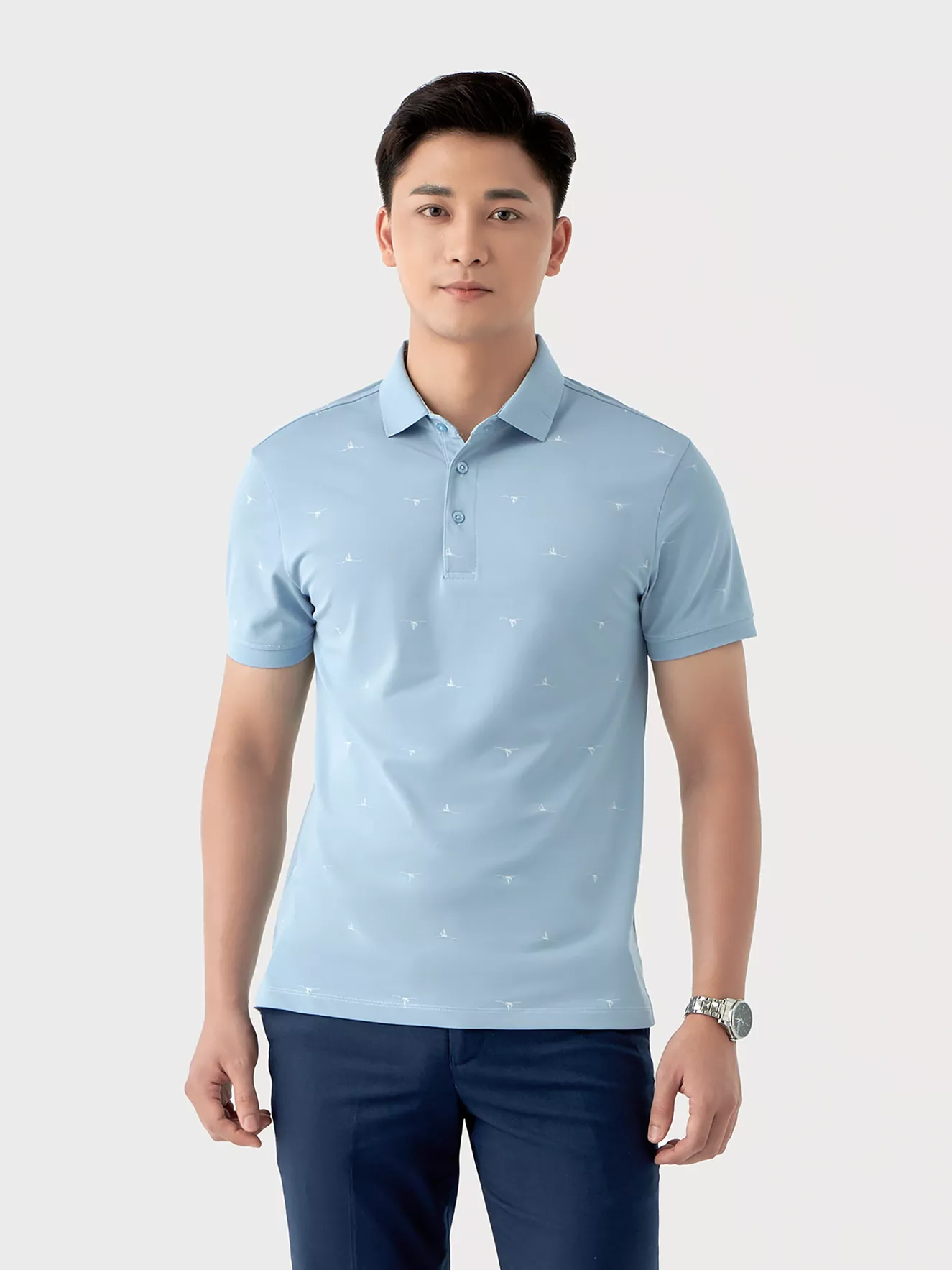 Áo Polo Nam 5S Fashion Họa Tiết Slimfit APC24052