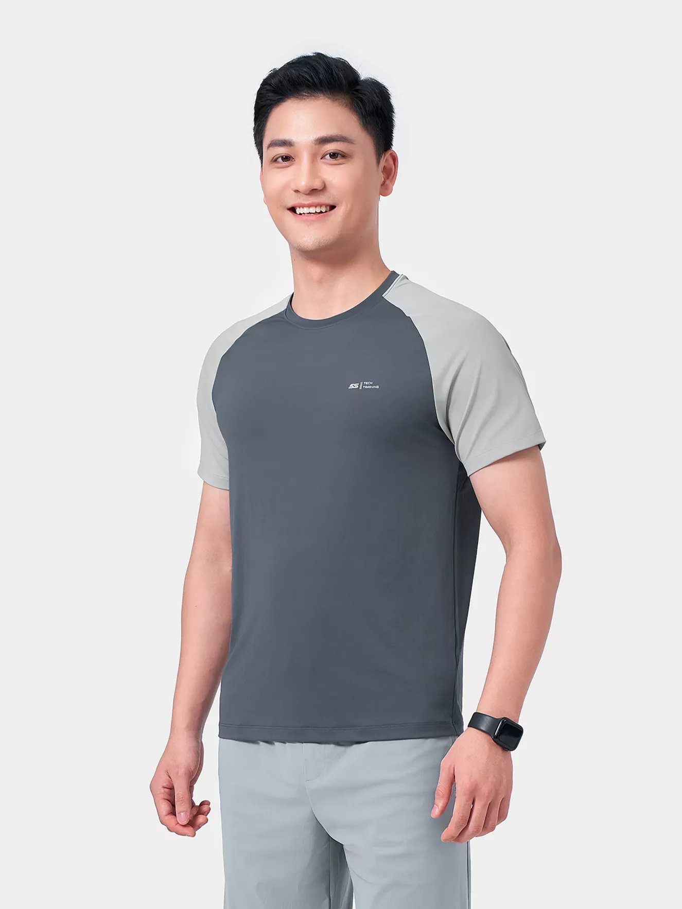 Áo Thun Nam Ngắn Tay 5S Fashion Tay Raglan Slimfit ATS24047