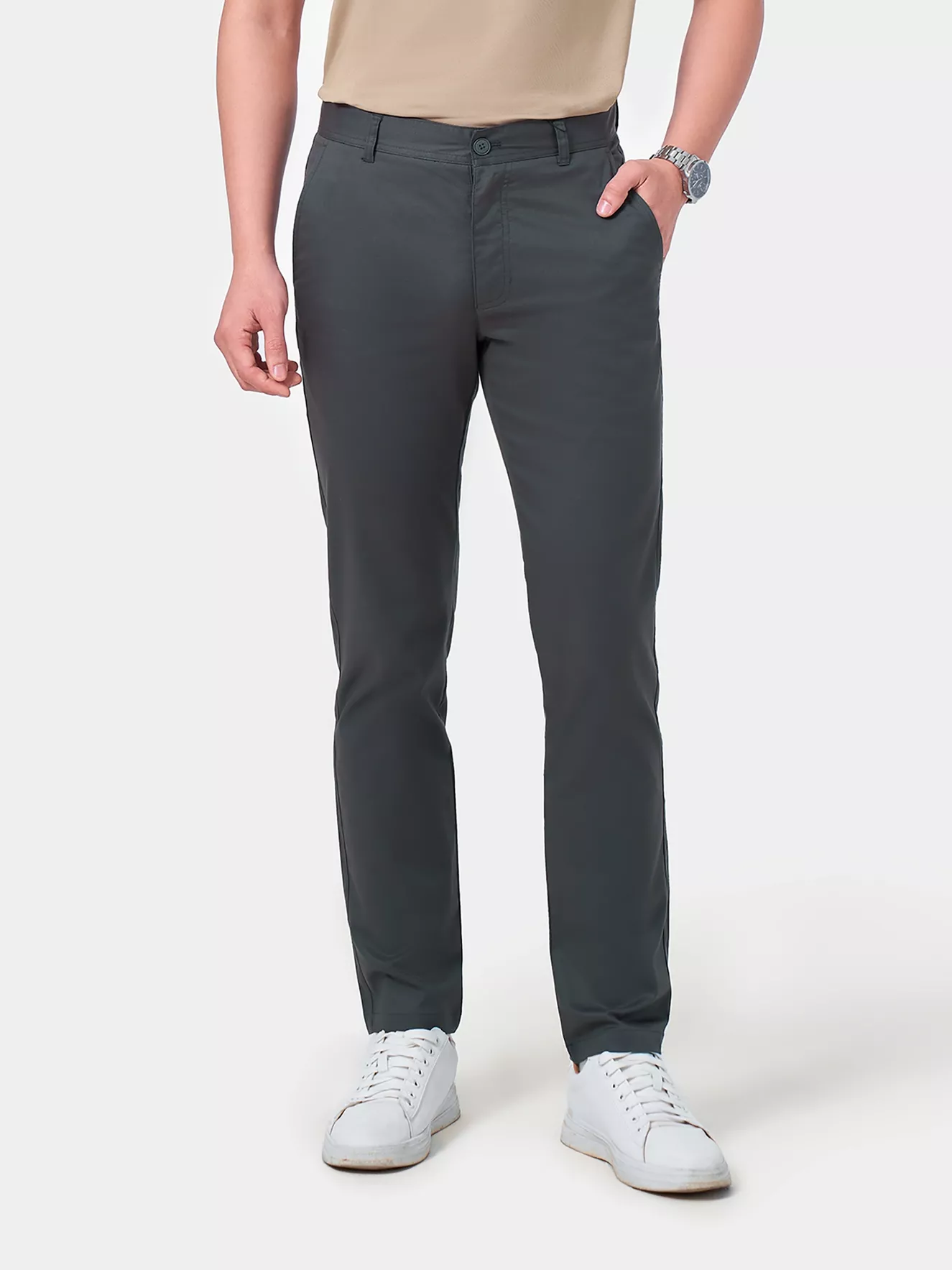 Quần Dài Kaki Nam 5S Fashion Phom Slimfit Trơn QKD23009