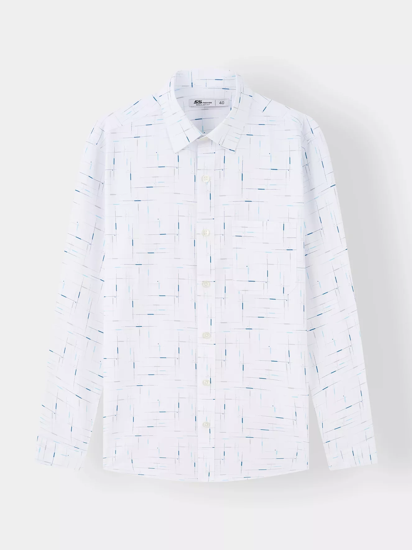 Áo Sơ Mi Nam Họa Tiết 5S Fashion Phom Regular ASM25064