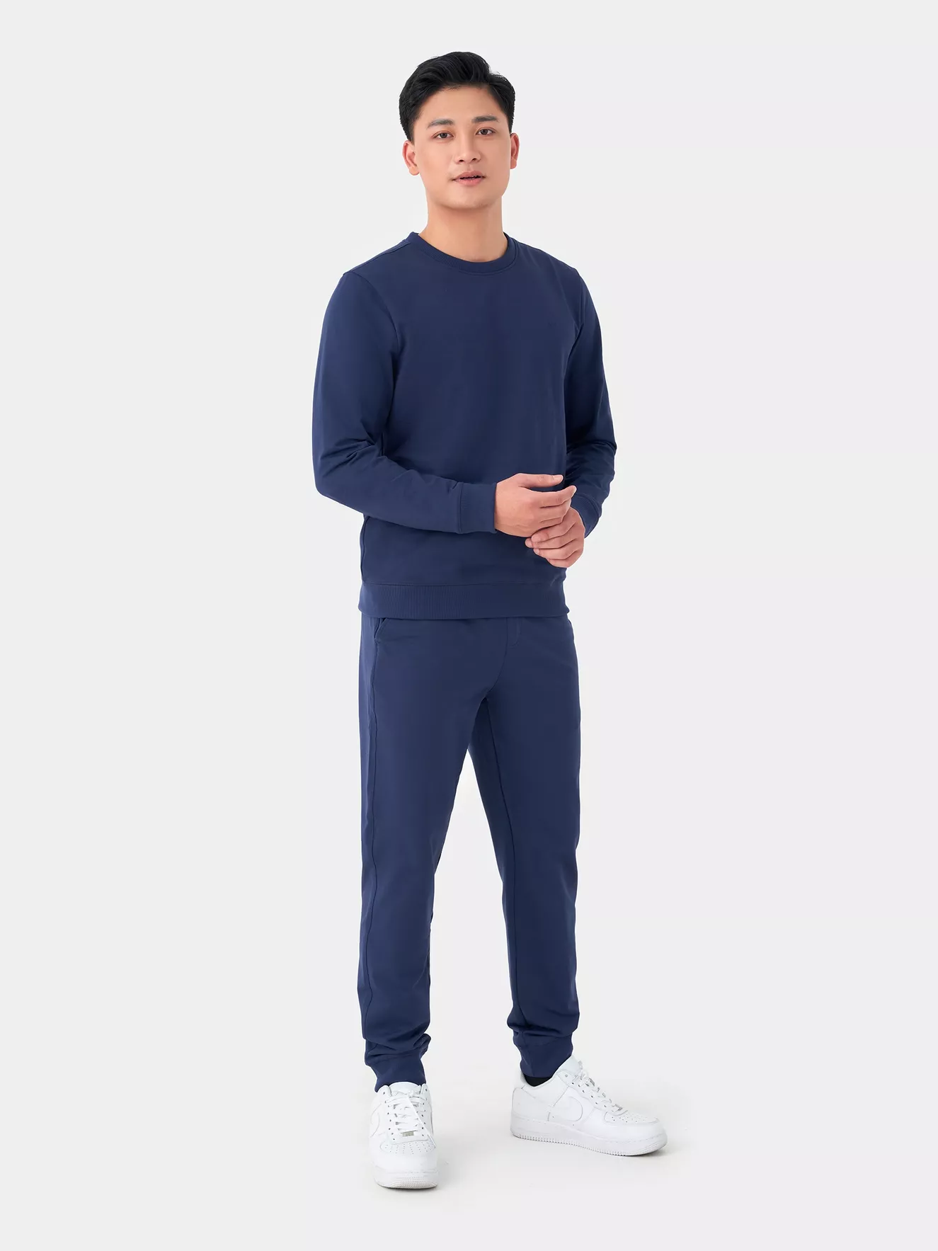 Bộ Nỉ Nam Dài Tay 5S Fashion Basic Phom Slimfit BNI23019