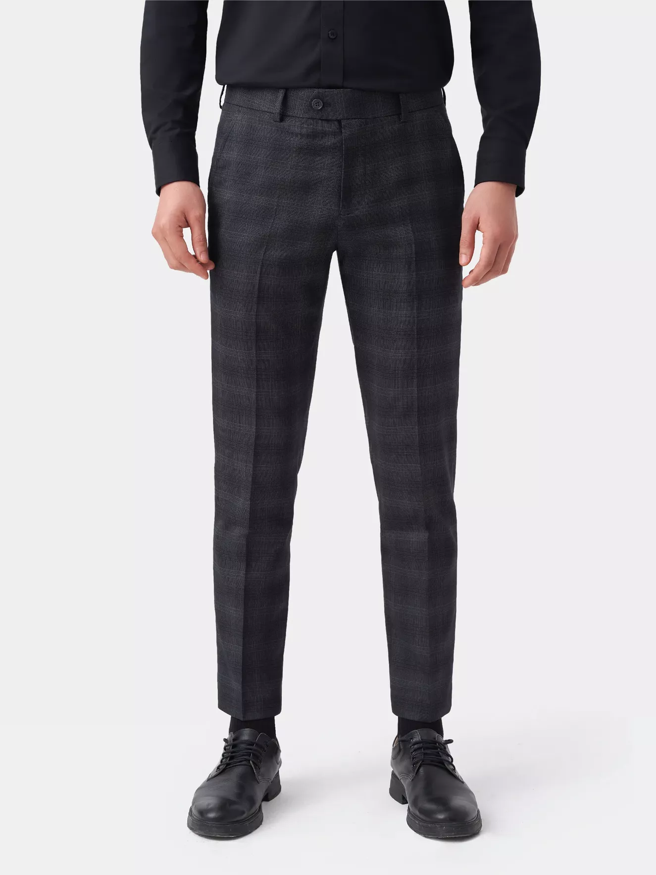 Quần Tây Nam 5S Fashion Dệt Kẻ Caro Slimfit QAU23056