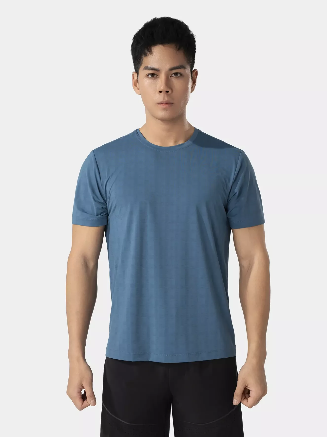 Áo Thun Nam Thể Thao 5S Fashion Dệt Jacquard Họa Tiết Regular ATS25052