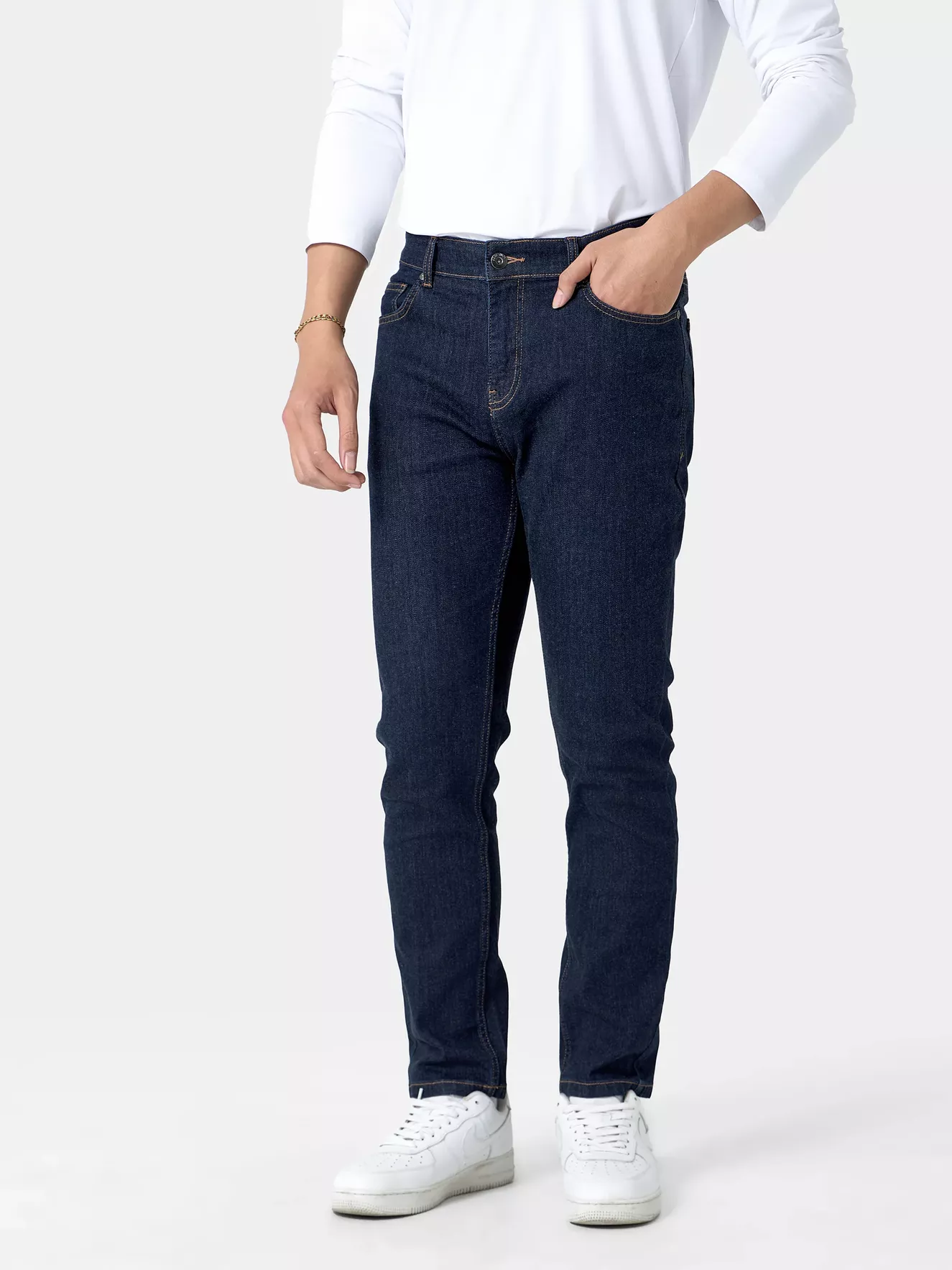 Quần Jean Nam Cotton 5S Fashion Trơn Phom Slimfit QJE24001