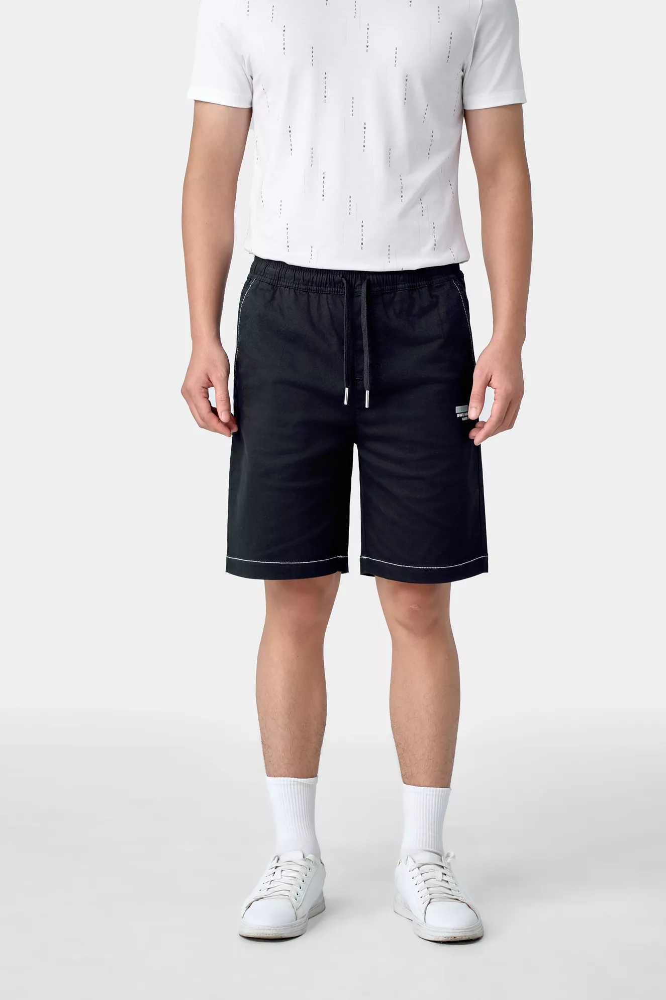 Quần Short Kaki Nam 5S Fashion Cạp Chun Phom Smart Fit QSK24011