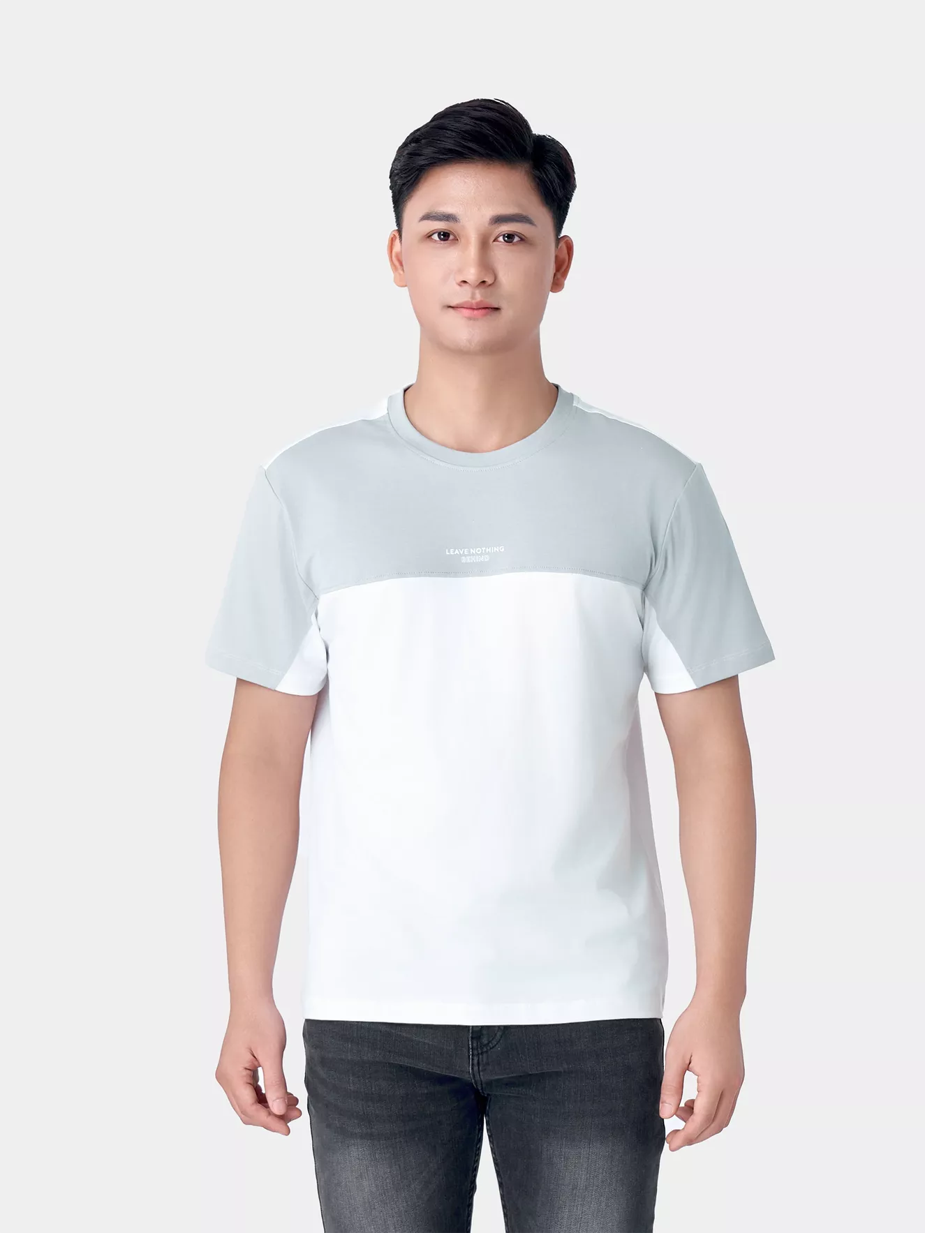 Áo Thun Nam Ngắn Tay 5S Fashion Can Phối Phom Casual ATS24014