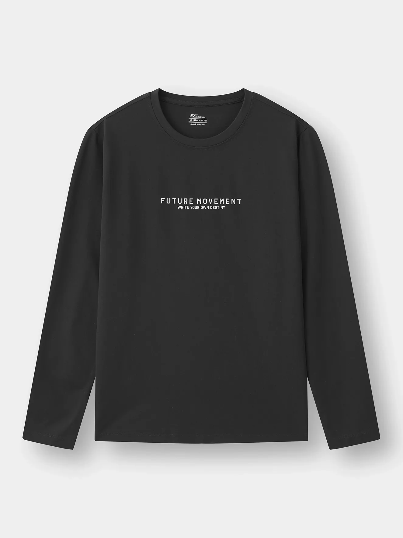 Áo Thun Nam Dài Tay 5S Fashion In Basic Phom Regular M0ATH25001