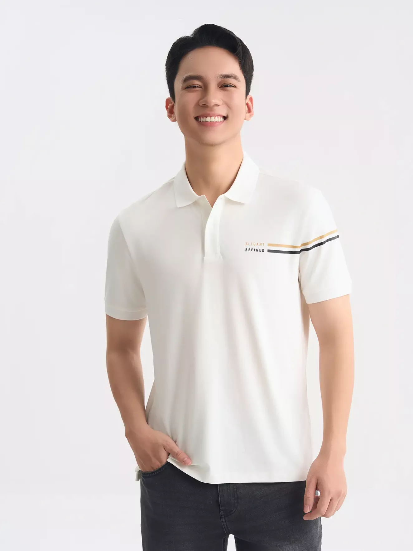 Áo Polo Nam 5S Fashion Elegant In Đơn Giản Slimfit APC25044