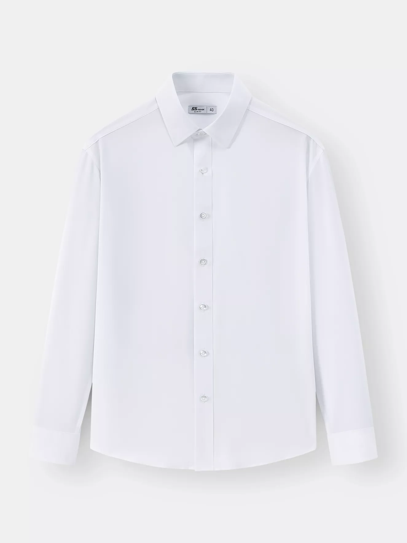 Áo Sơ Mi Nam Màu Trắng 5S Fashion Phom Slimfit ASM24043