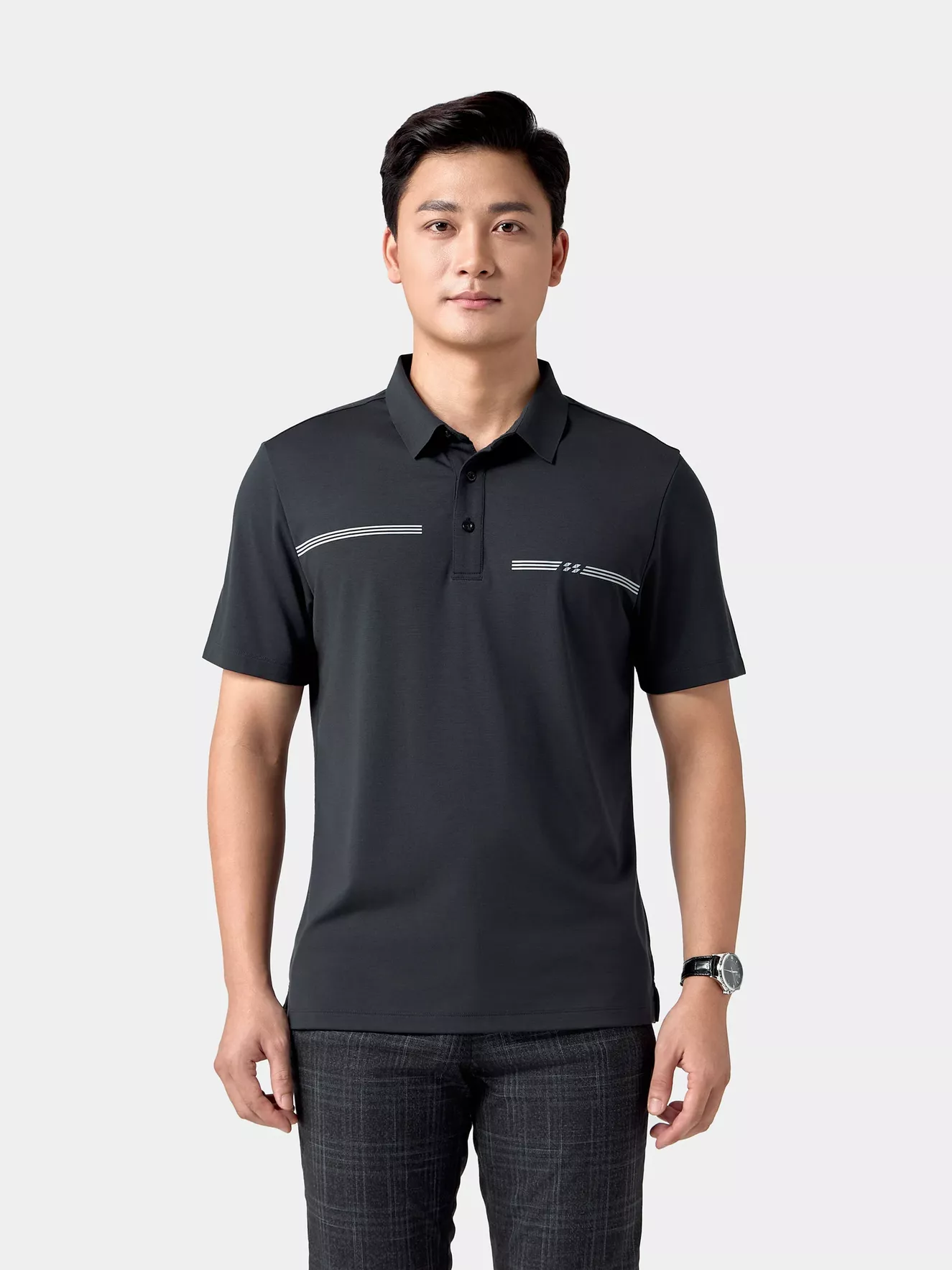 Áo Polo Nam 5S Fashion Premium In Kẻ Phom Regular APC24034