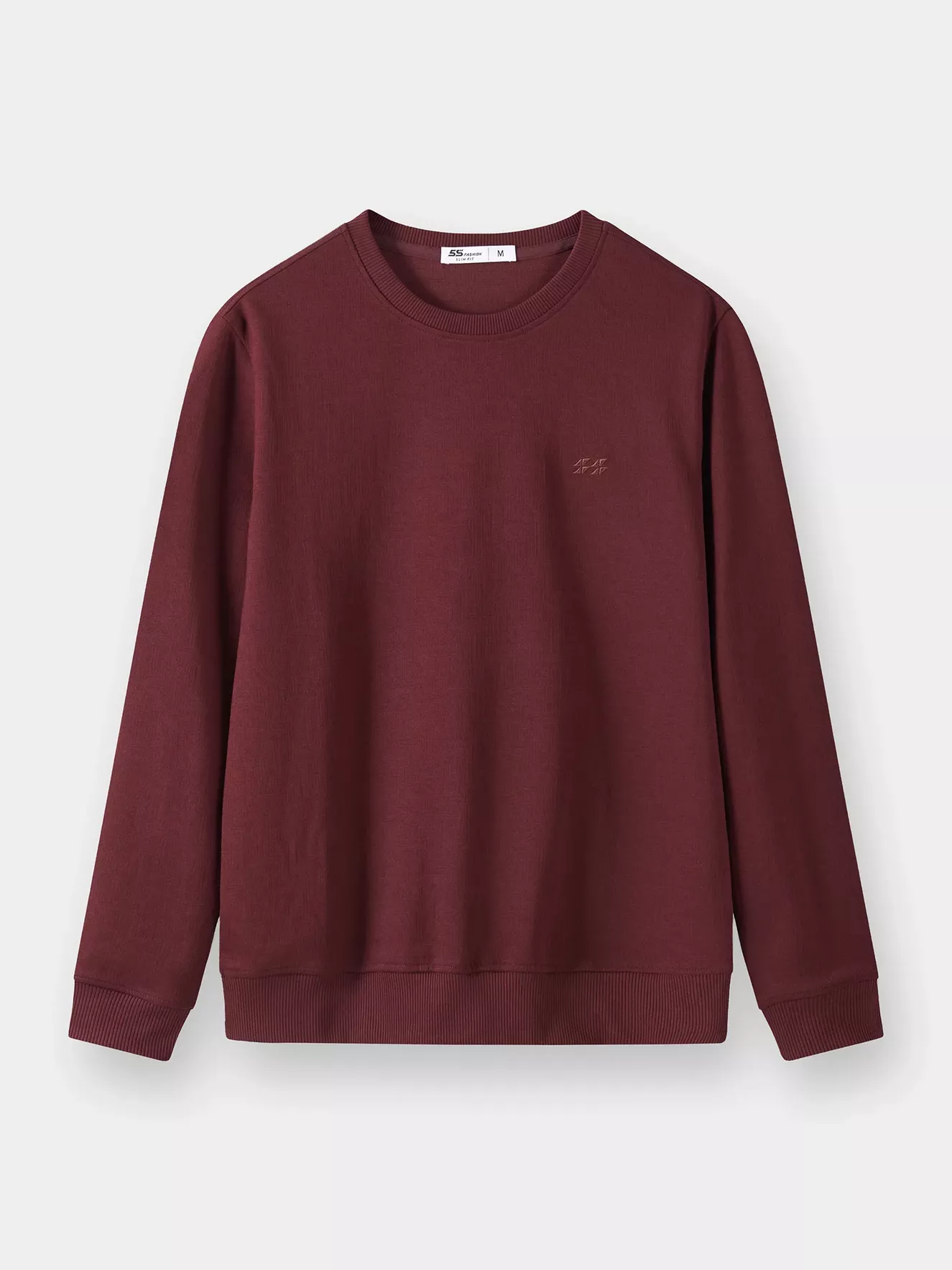 Áo Nỉ Nam 5S Fashion Trơn Thêu Logo Phom Slimfit M0ANI25008