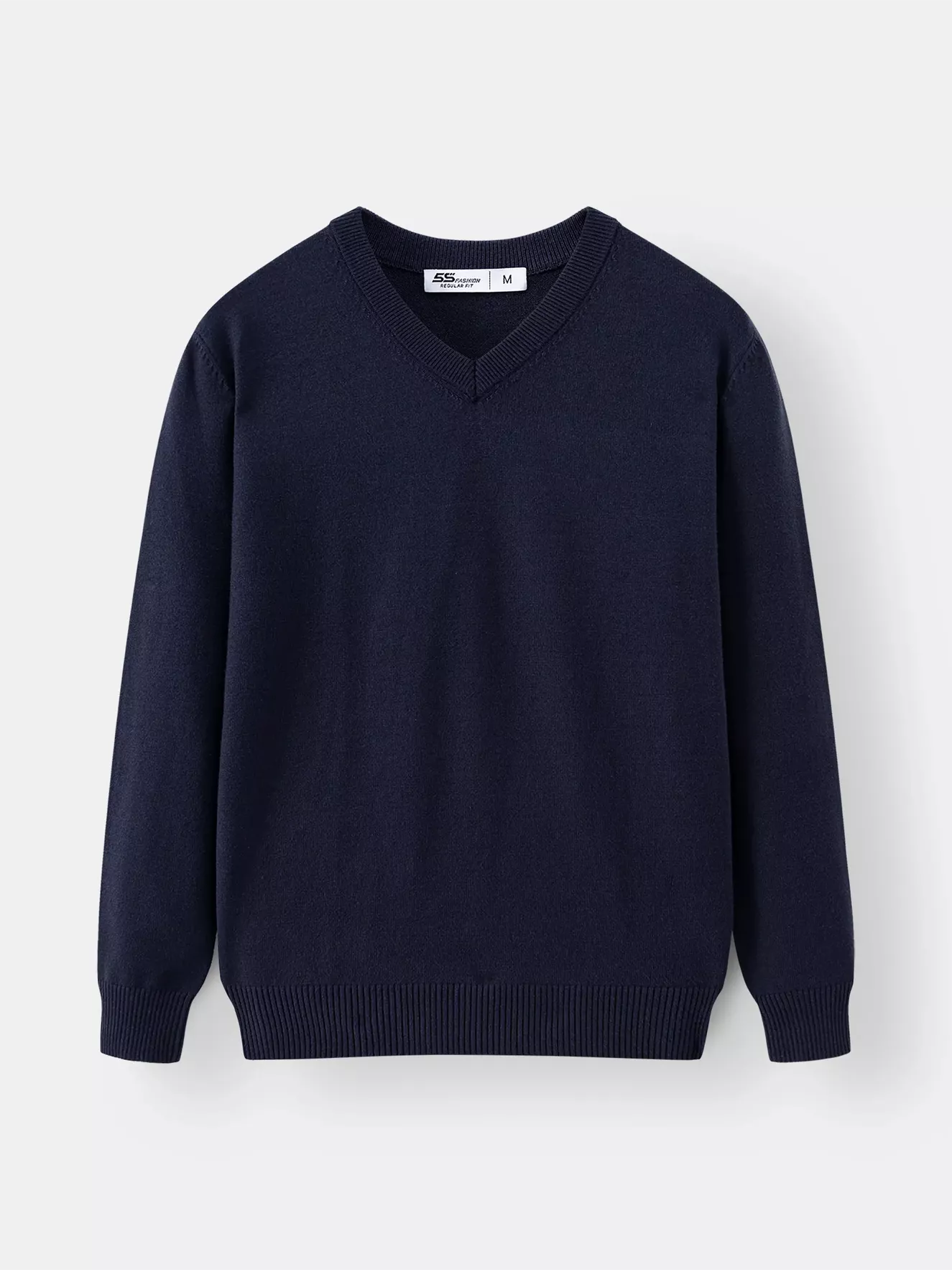 Áo Len Nam 5S Fashion Cổ Tim Trơn Phom Regular ALE24009