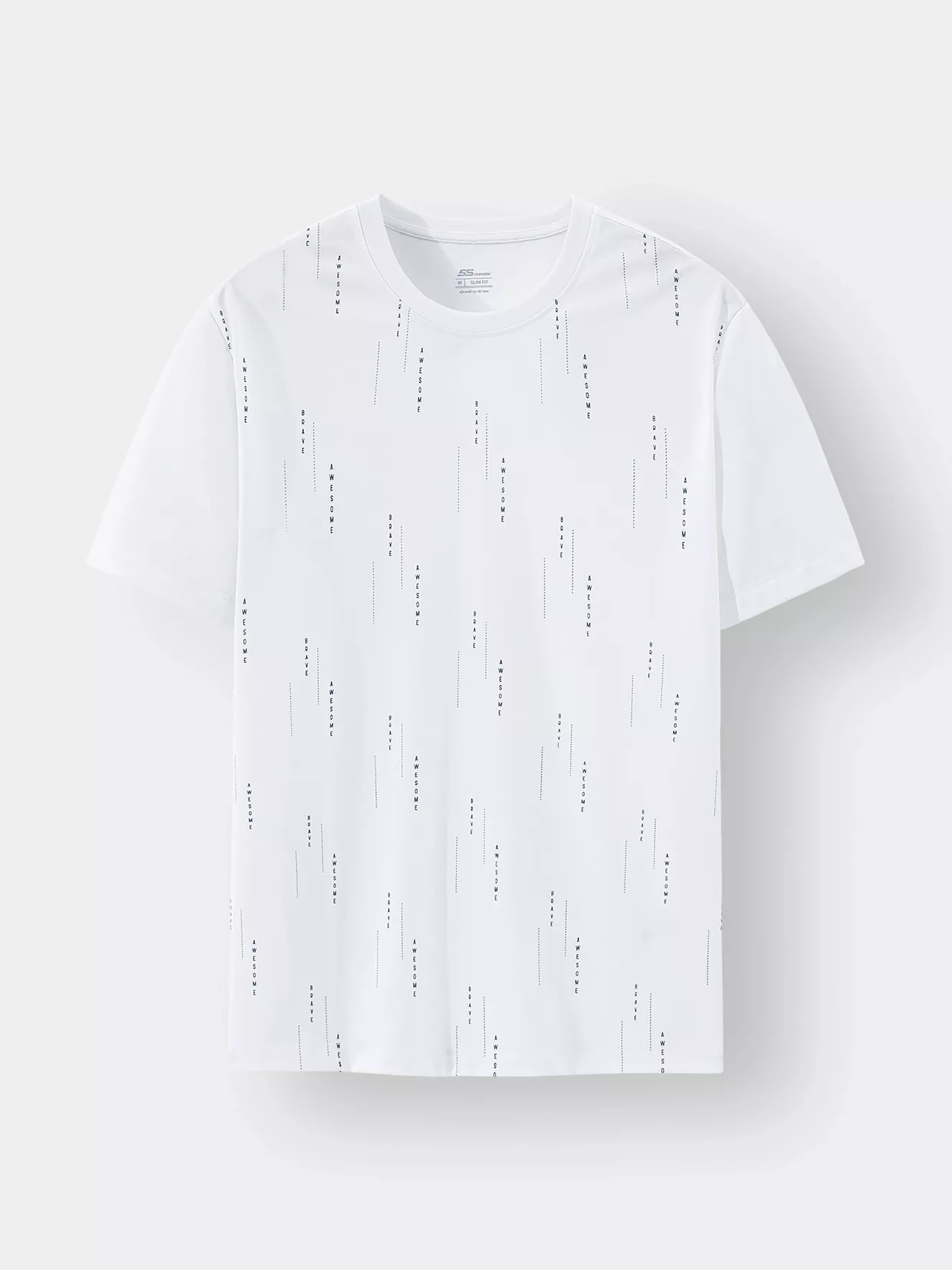 Áo Thun Nam Ngắn Tay 5S Fashion In Họa Tiết Slimfit ATS24158
