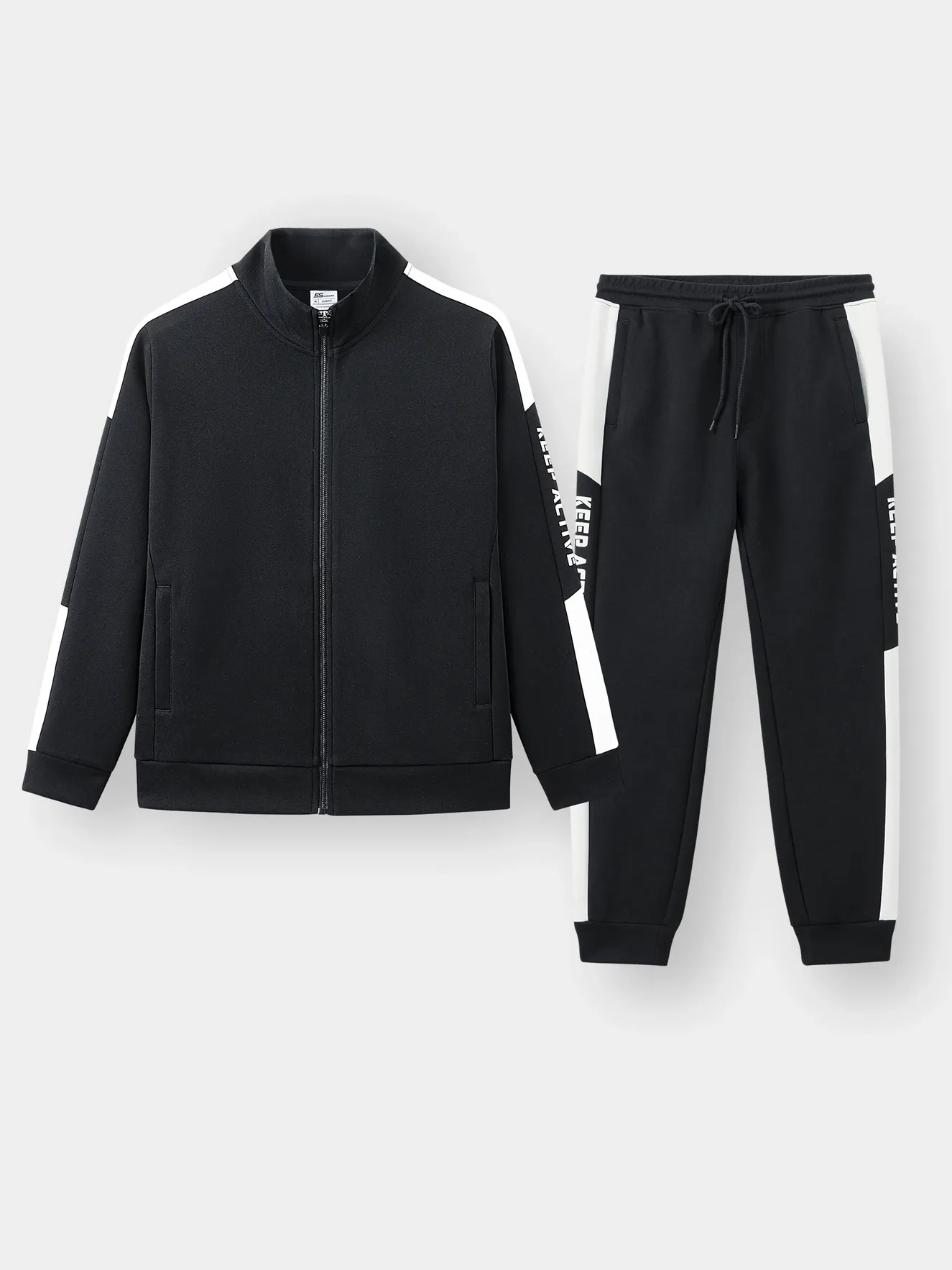 Bộ Quần Áo Nam Cổ Trụ Kéo Khóa Chất Nỉ 5S Fashion Can Phối BNK23001