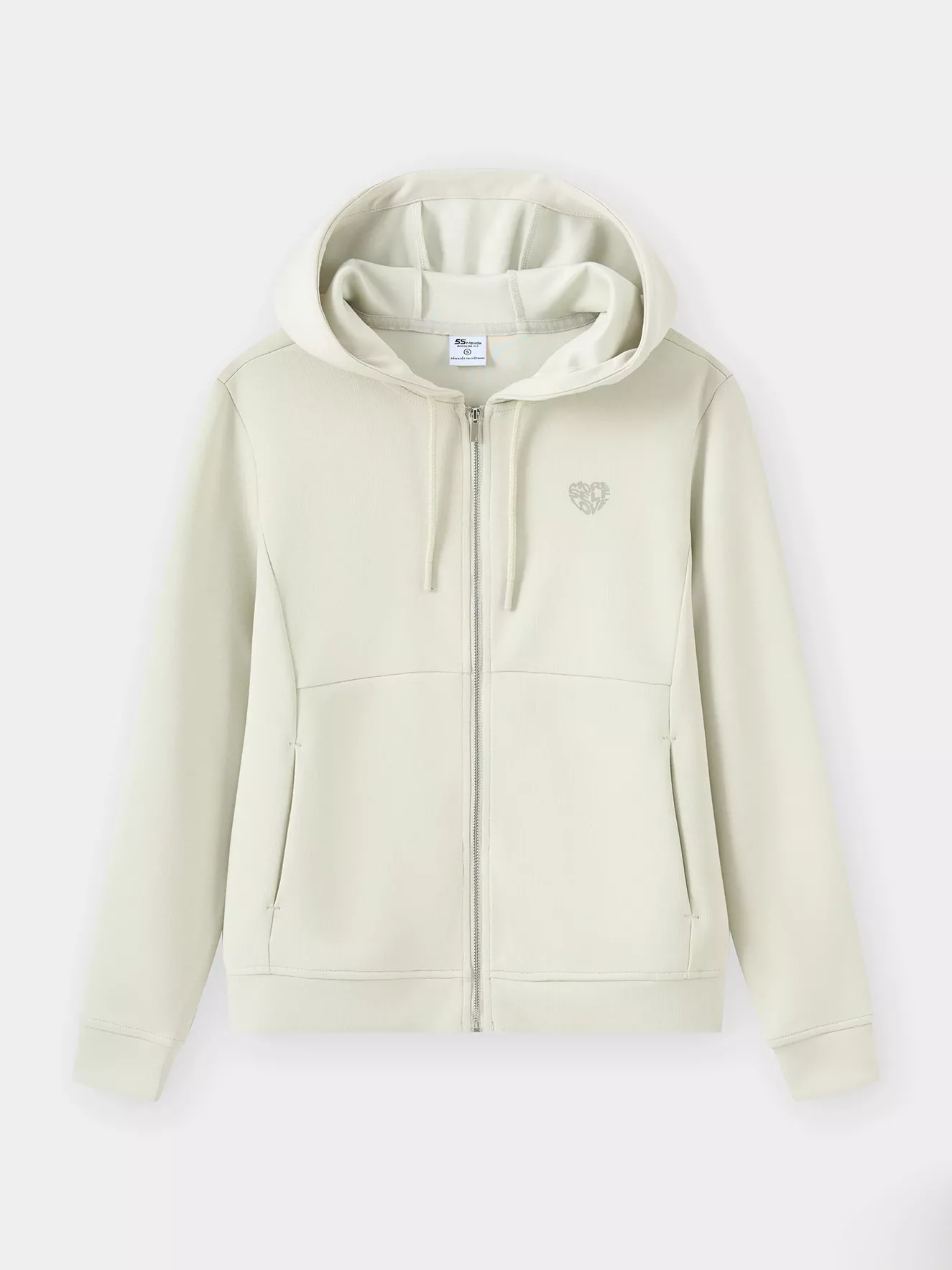 Áo Nỉ Khóa Nữ 5S Fashion Có Mũ In Basic Phom Regular WBAKN25013