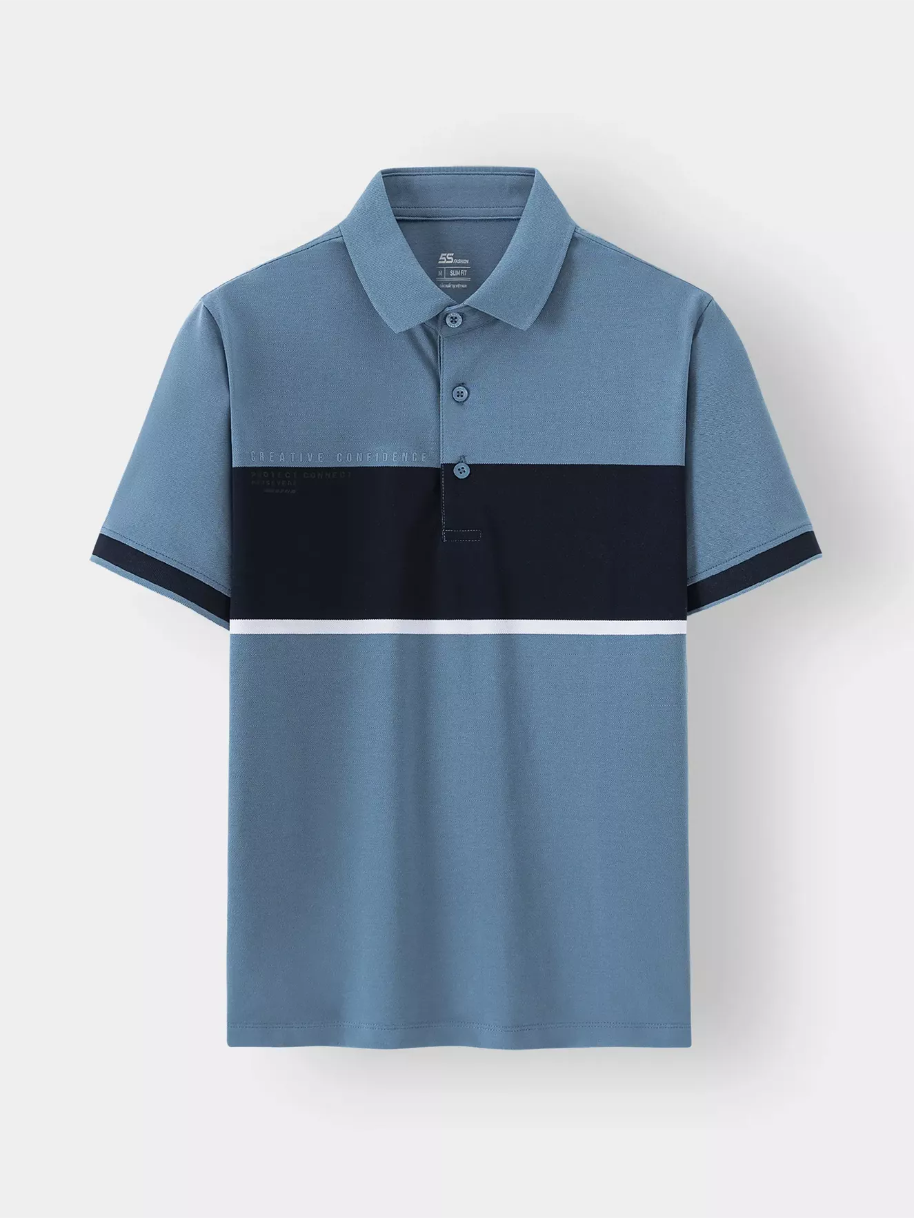 Áo Polo Nam 5S Fashion Can Phối Phom Slimfit APC24058