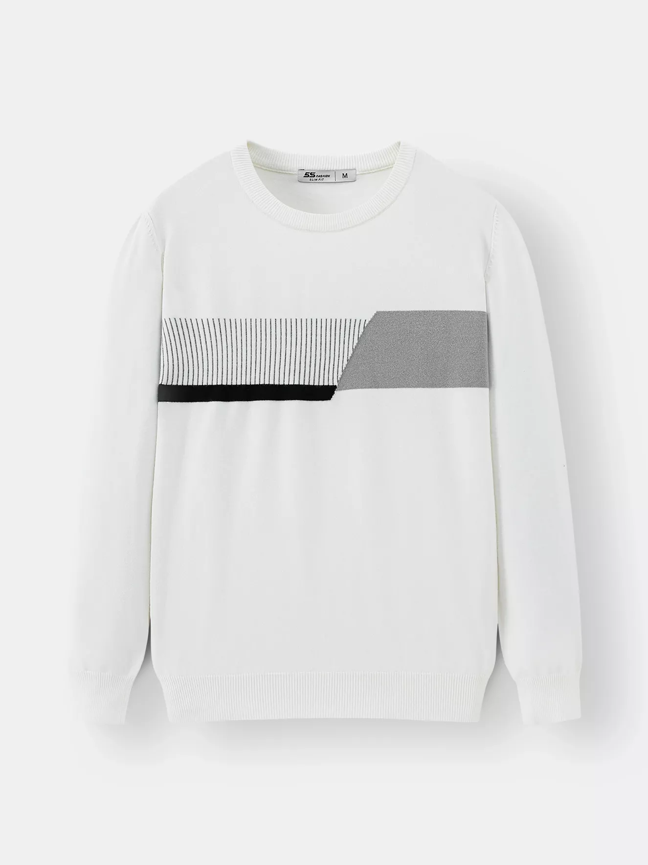 Áo Len Nam 5S Fashion Dệt Họa Tiết Slimfit ALE24010