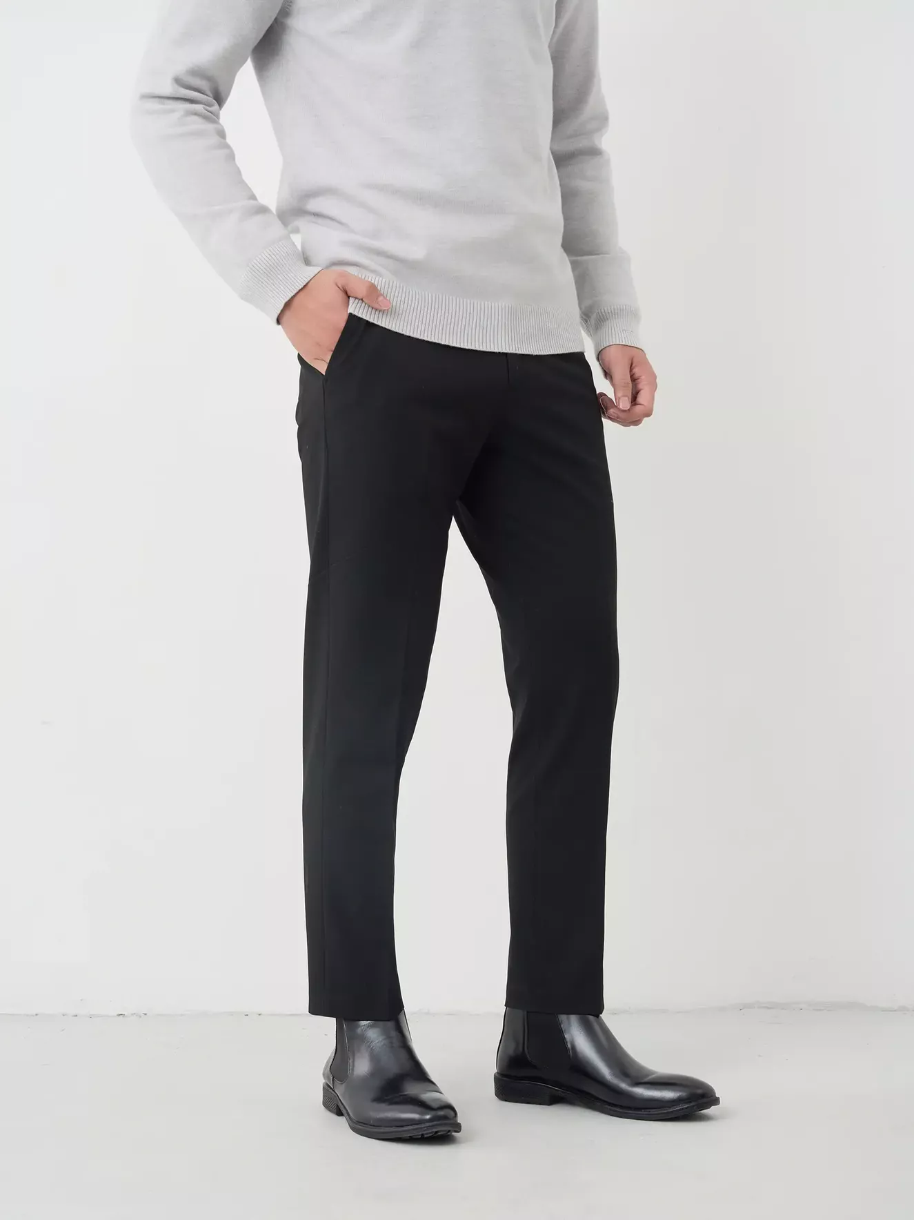 Quần Tây Nam 5S Fashion Phom Smart fit Trơn Basic M0QAU25034