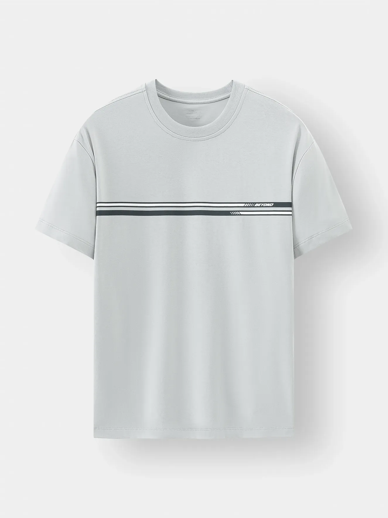 Áo Thun Nam Ngắn Tay 5S Fashion Cotton Phối In Ngang Ngực ATS24020