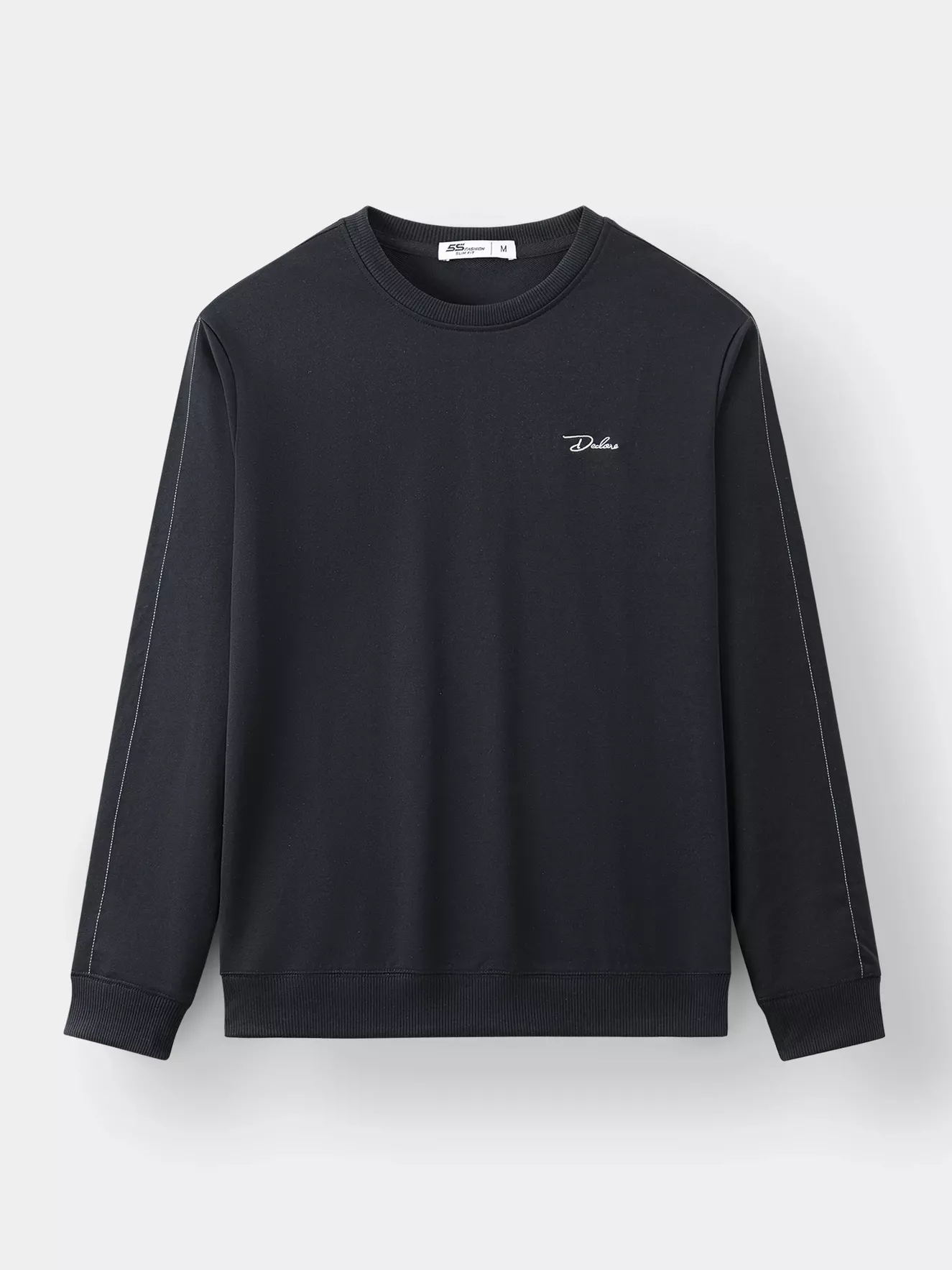 Áo Nỉ Cổ Tròn 5S Fashion Chữ Thêu Slimfit ANO23019