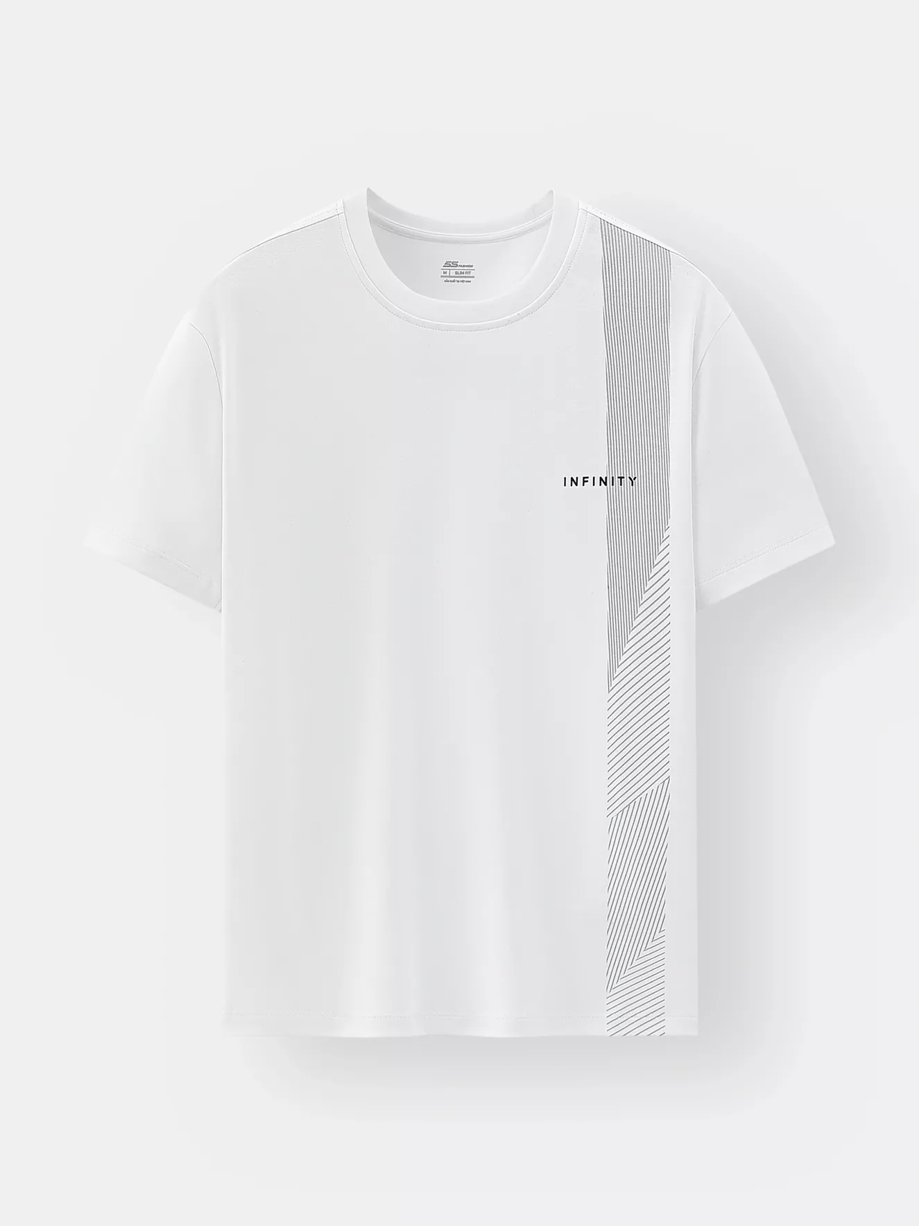 Áo Thun Nam Ngắn Tay 5S Fashion Họa Tiết Sọc ATS25006