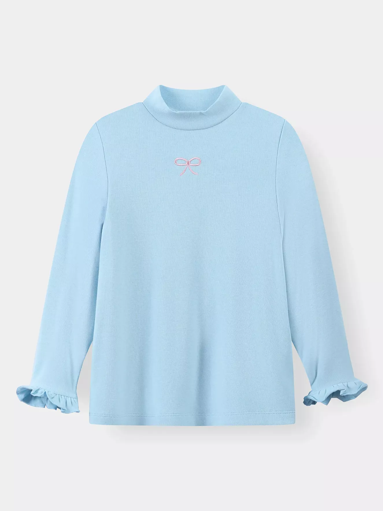 Áo Giữ Nhiệt Bé Gái 5S Fashion Thêu Nơ Cổ 3 Phân G0AGN25003