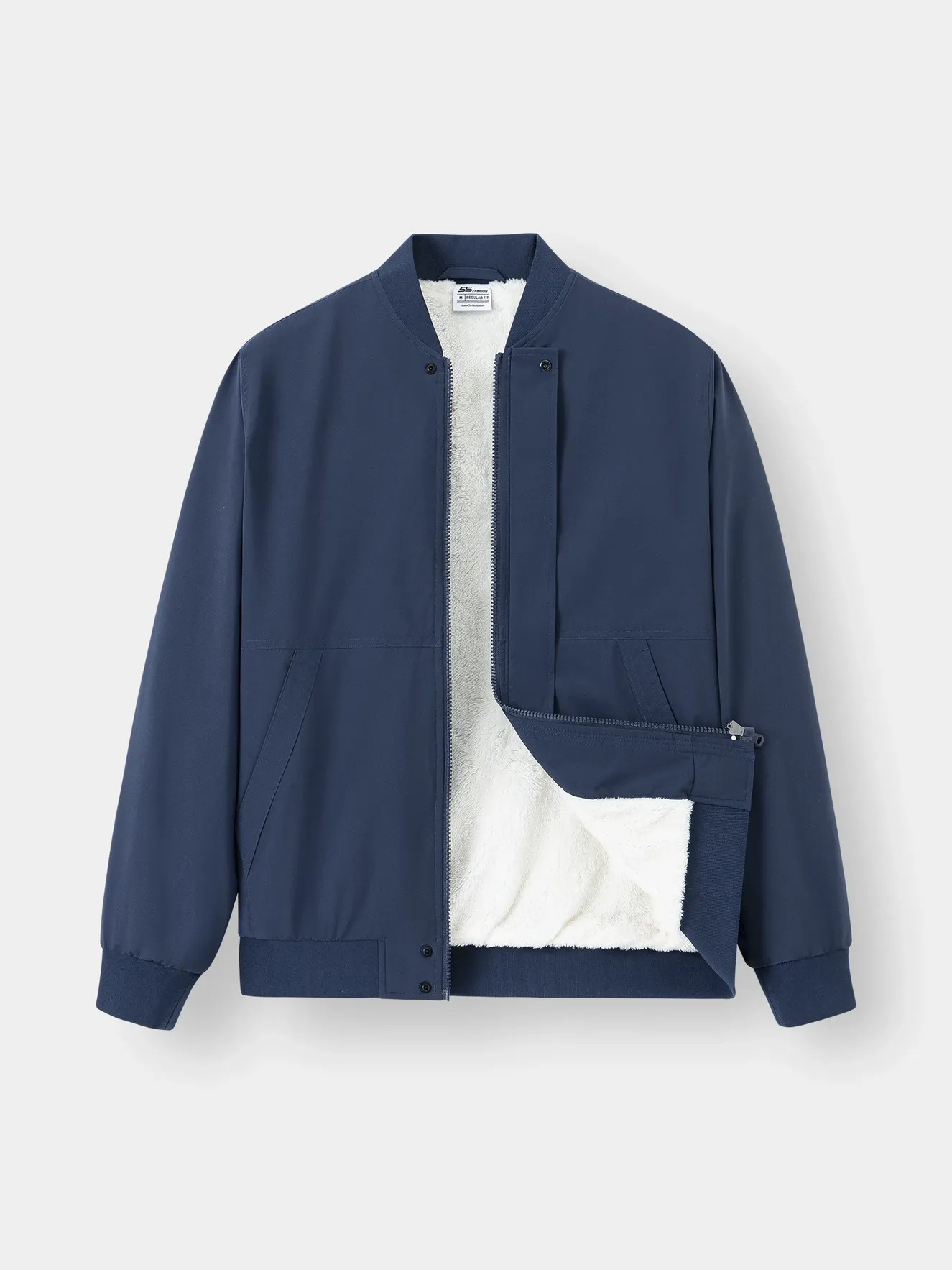 Áo Khoác Nam Bomber 2 Lớp Lót Lông 5S Fashion AKB23011