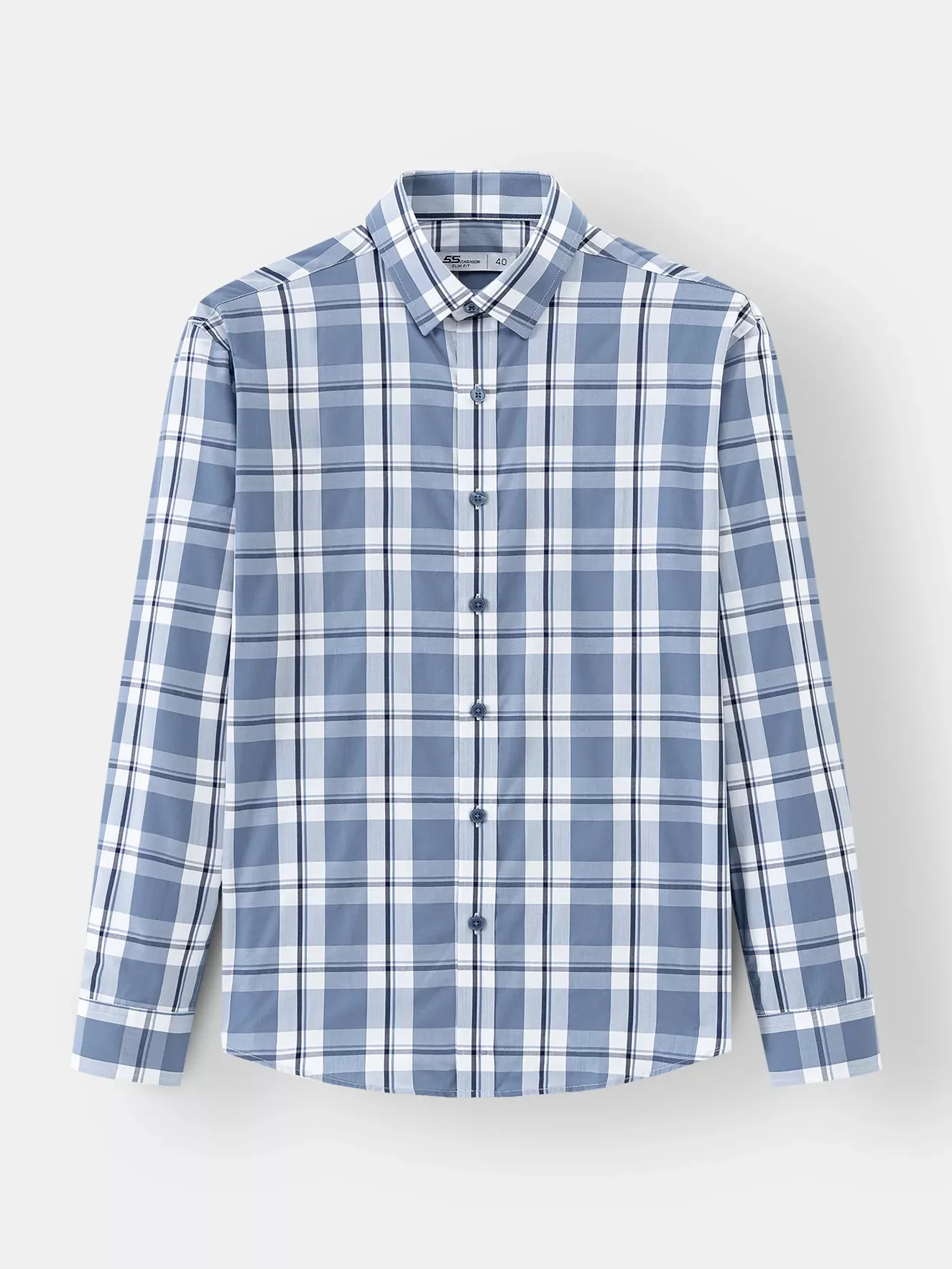 Áo Sơ Mi Nam Dài Tay 5S Fashion Kẻ Caro Slimfit ASM24053