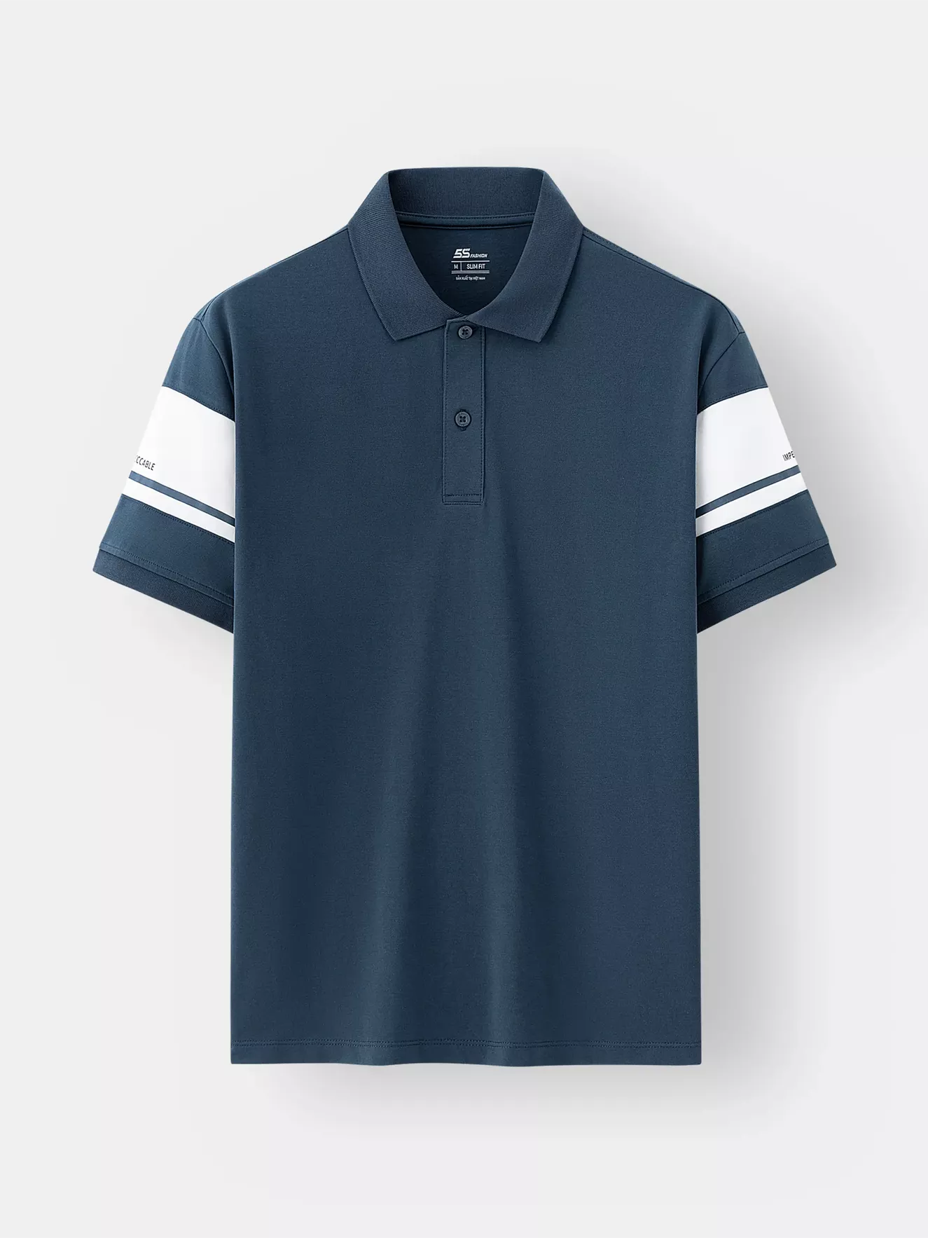 Áo Polo Nam Pique 5S Fashion Can Phối Phom Slimfit APC25043