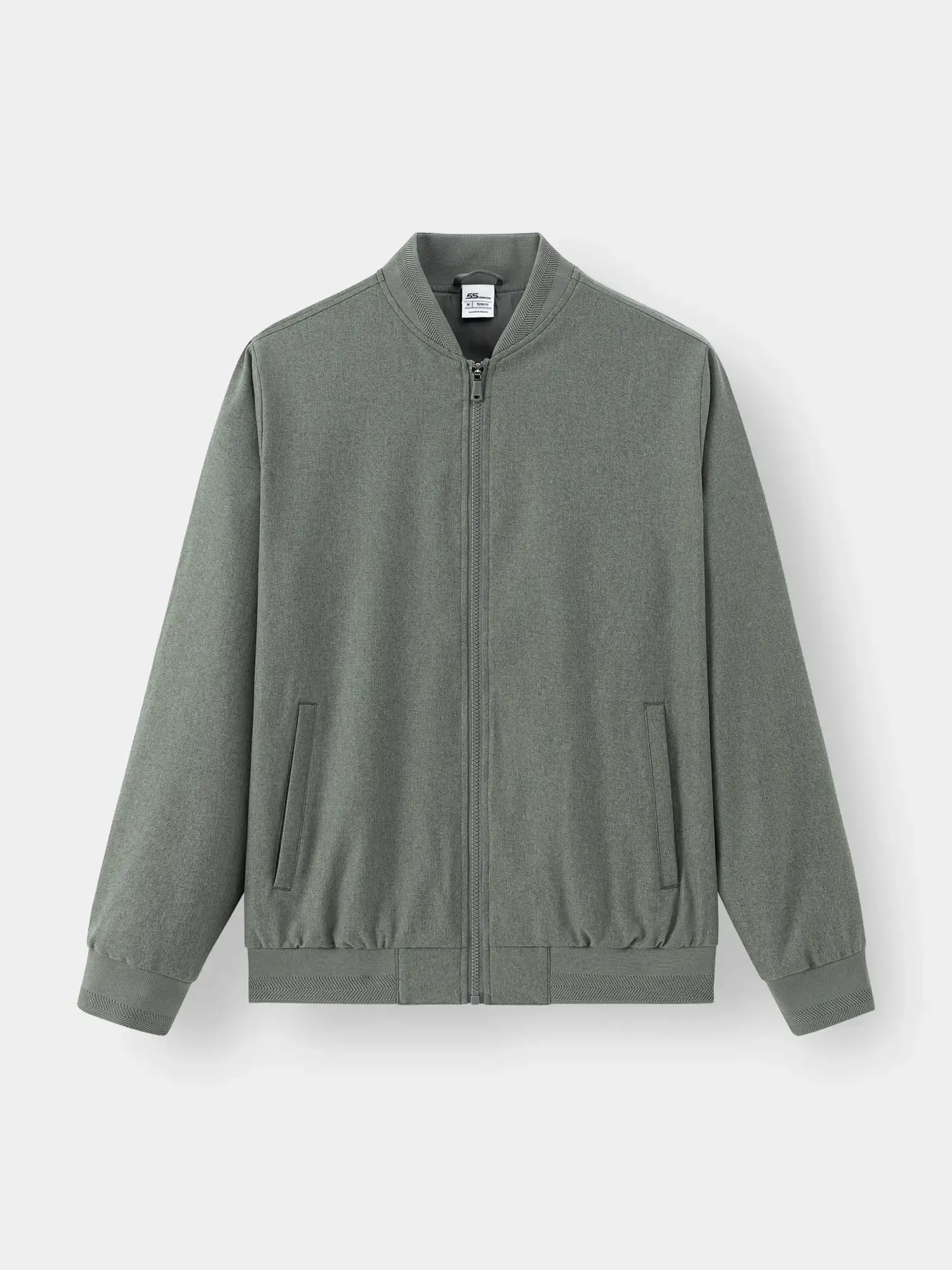 Áo Khoác Bomber 2 Lớp Lót Gió 5S Fashion Màu Rêu AKB23017