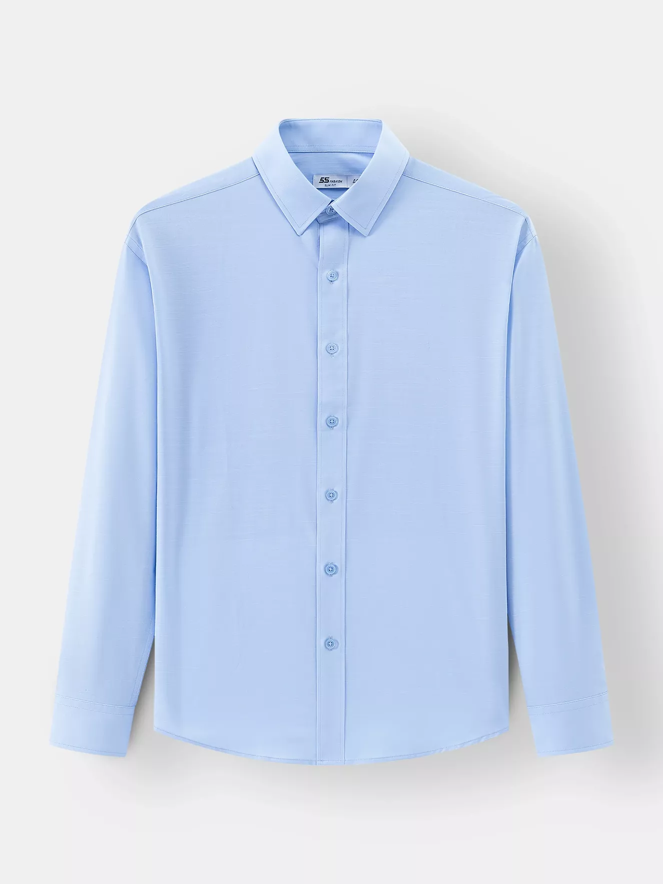 Áo Sơ Mi Nam Dài Tay 5S Fashion Xanh Aqua Slimfit ASM24211