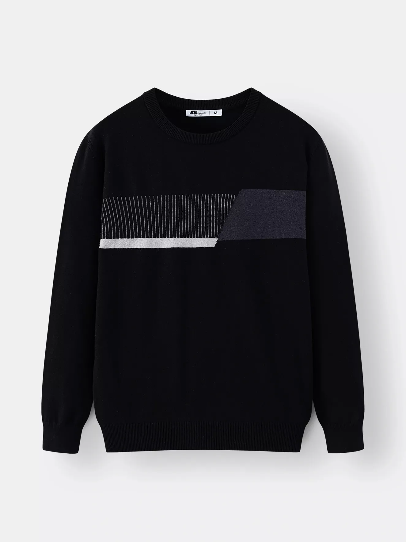 Áo Len Nam 5S Fashion Dệt Họa Tiết Slimfit ALE24010