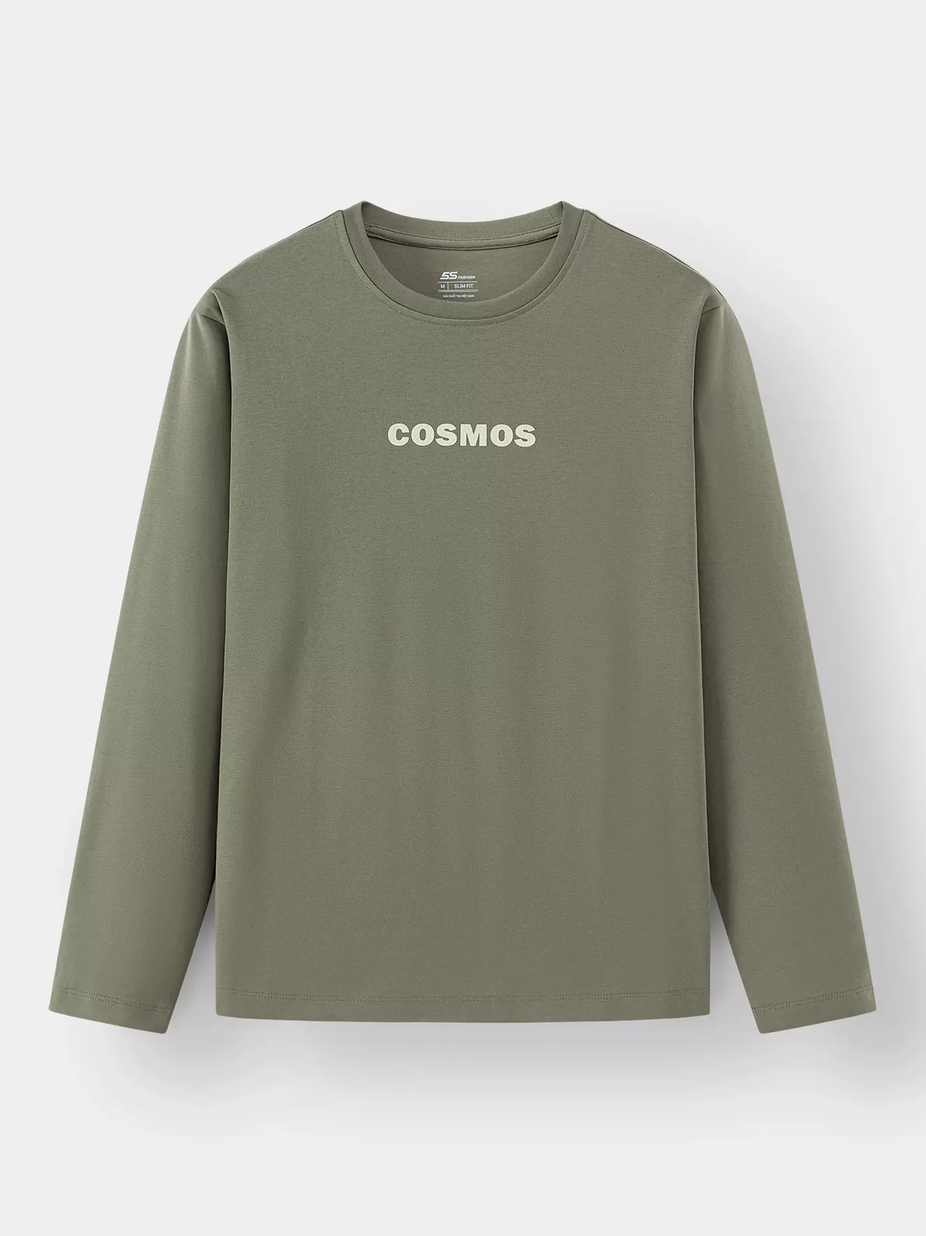 Áo Thun Nam Dài Tay 5S Fashion In Chữ Phom Slimfit ATH24029