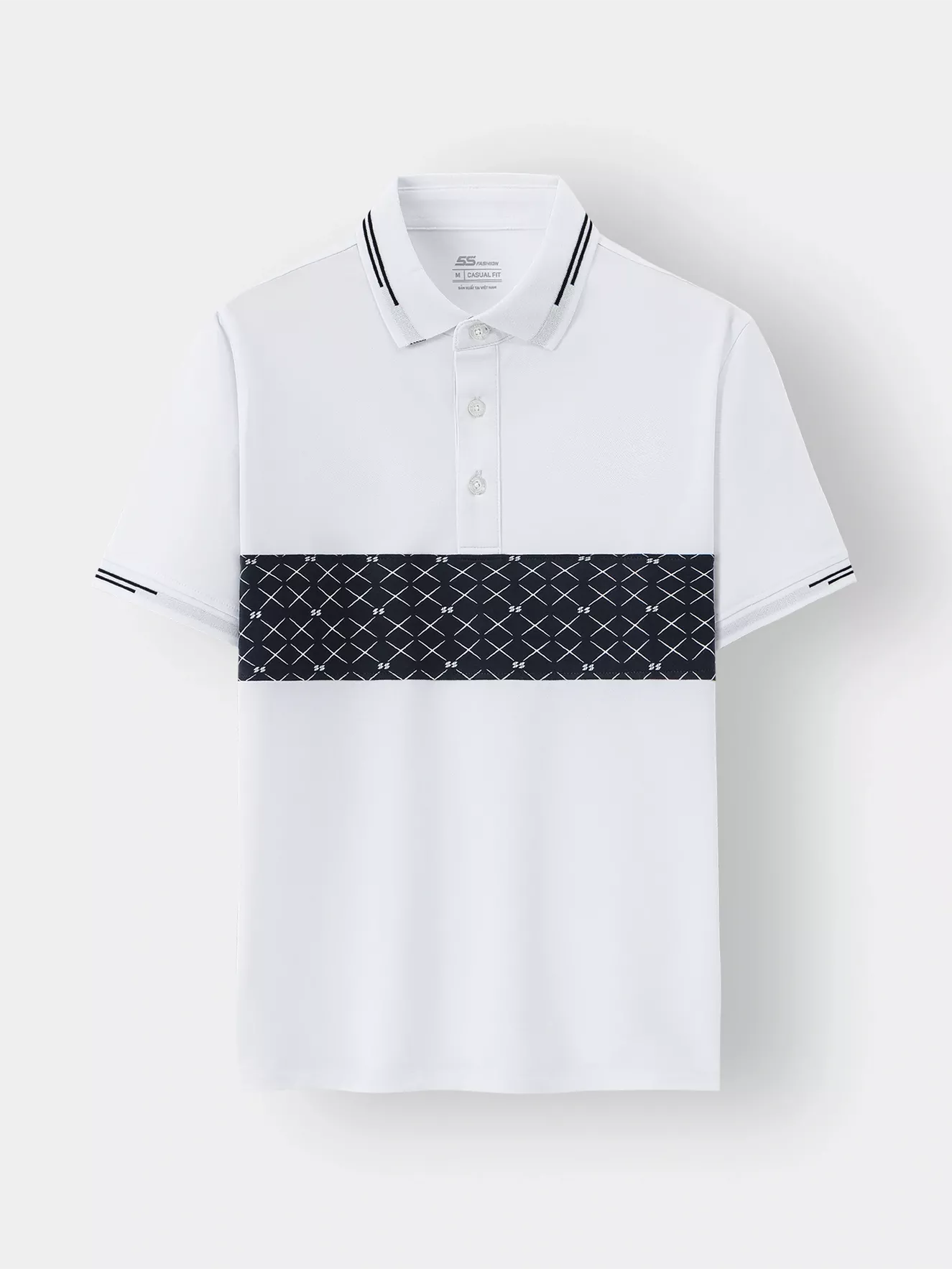 Áo Polo Nam 5S Fashion Họa Tiết Casual Fit APC24044