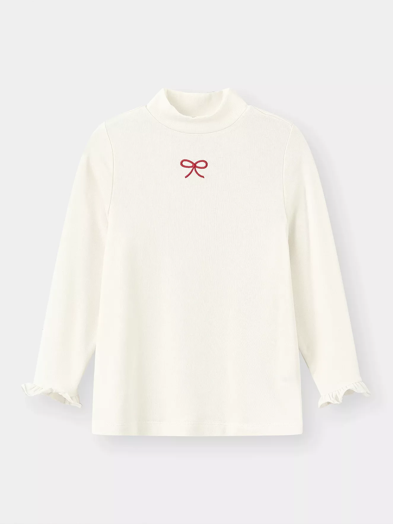 Áo Giữ Nhiệt Bé Gái 5S Fashion Thêu Nơ Cổ 3 Phân G0AGN25003