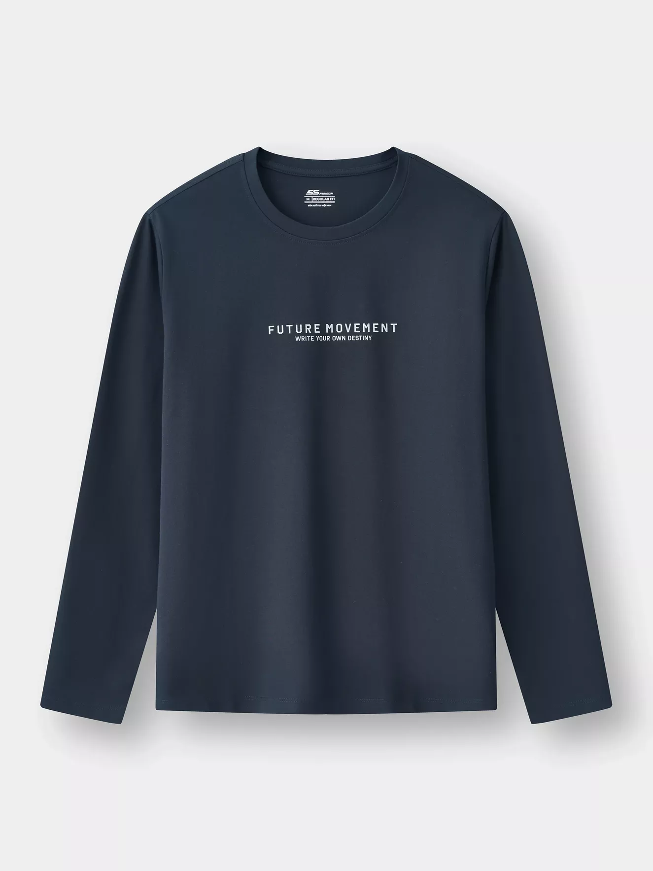 Áo Thun Nam Dài Tay 5S Fashion In Basic Phom Regular M0ATH25001