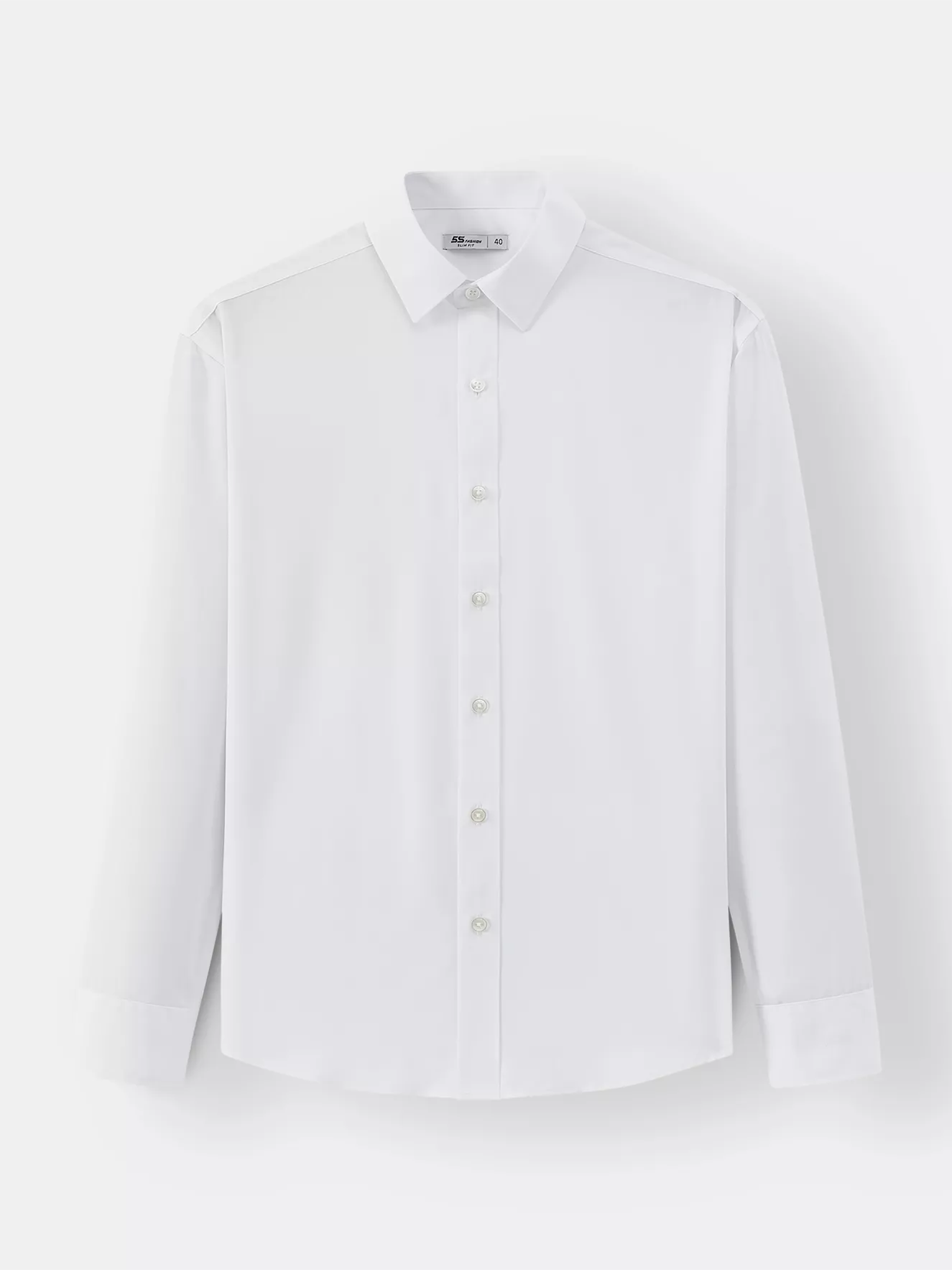 Áo Sơ Mi Nam Dài Tay Màu Trắng Họa Tiết 5S Fashion Slimfit ASM24037