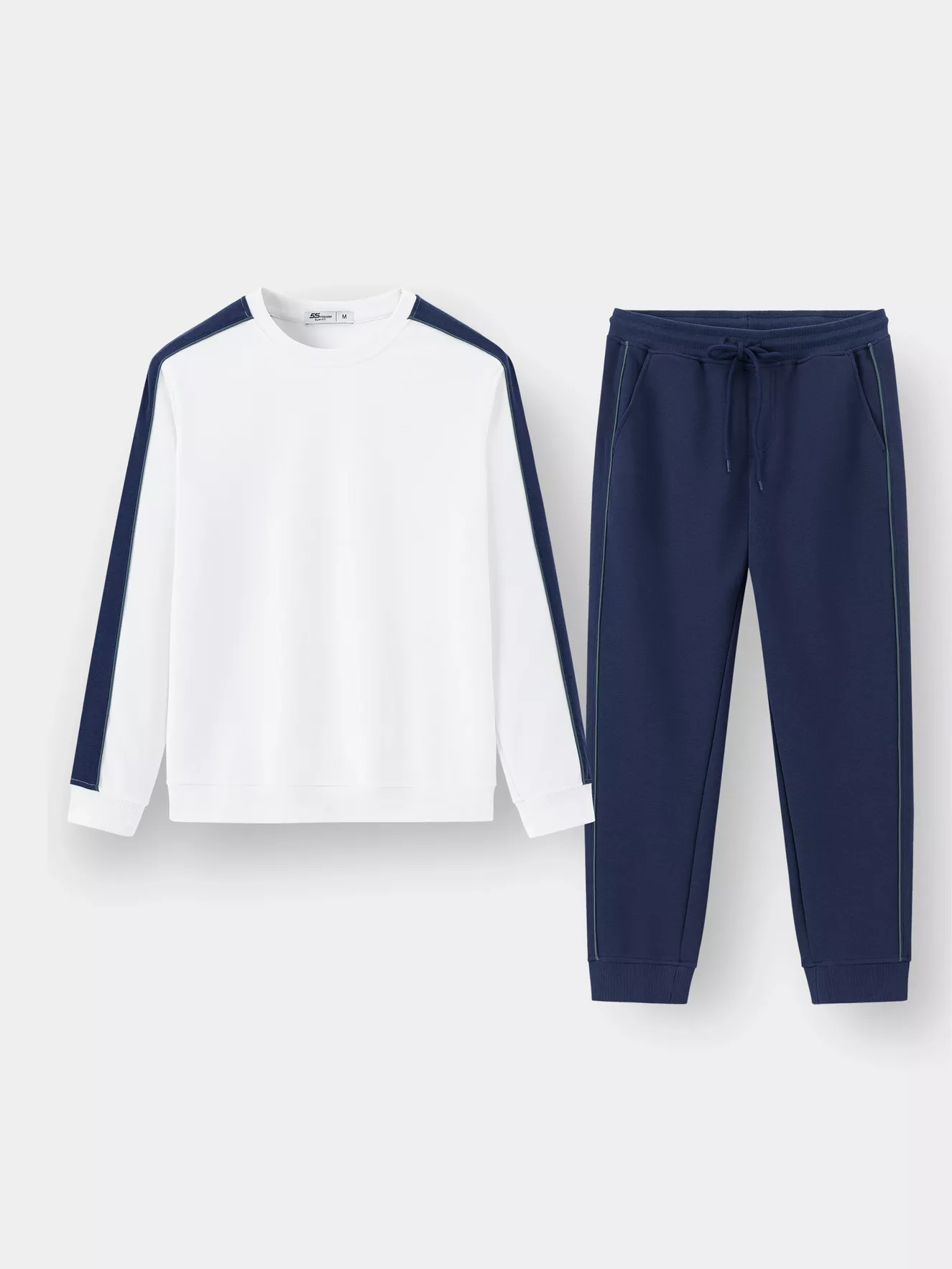 Bộ Quần Áo Nỉ Dài Tay Can Phối 5S Fashion Phom Slimfit BNI23017