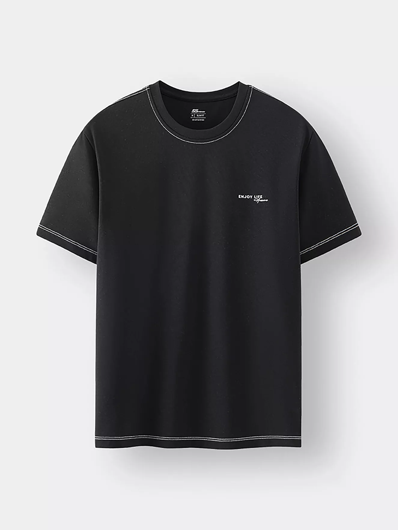 Áo Thun Nam Ngắn Tay 5S Fashion Đường Chần Chỉ ATS24051