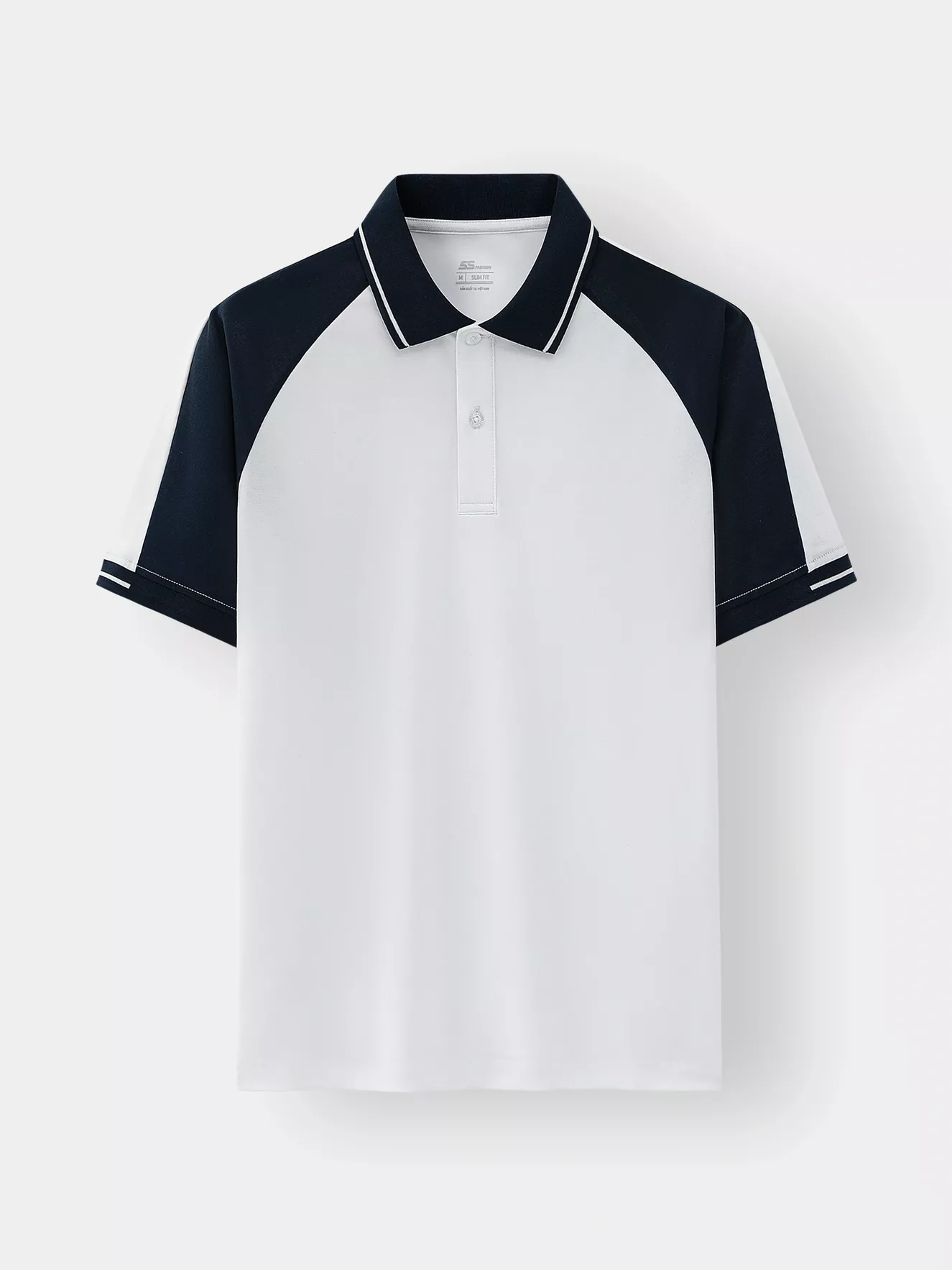 Áo Polo Nam 5S Fashion Tay Raglan Phối Màu Slimfit APC25028